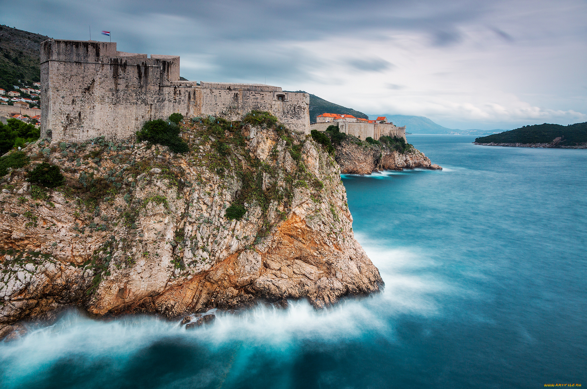 dubrovnik, castle, города, дубровник, , хорватия, море, побережье, крепость