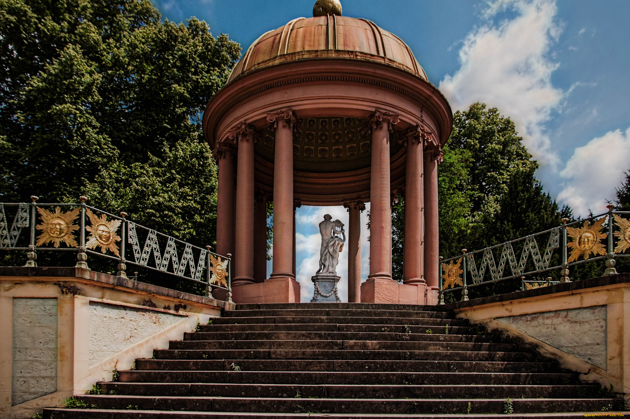 города, -, памятники, , скульптуры, , арт-объекты, лестница, ротонда, статуя