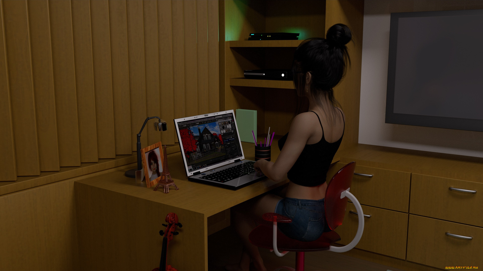 3д, графика, люди, , people, девушка, взгляд, фон