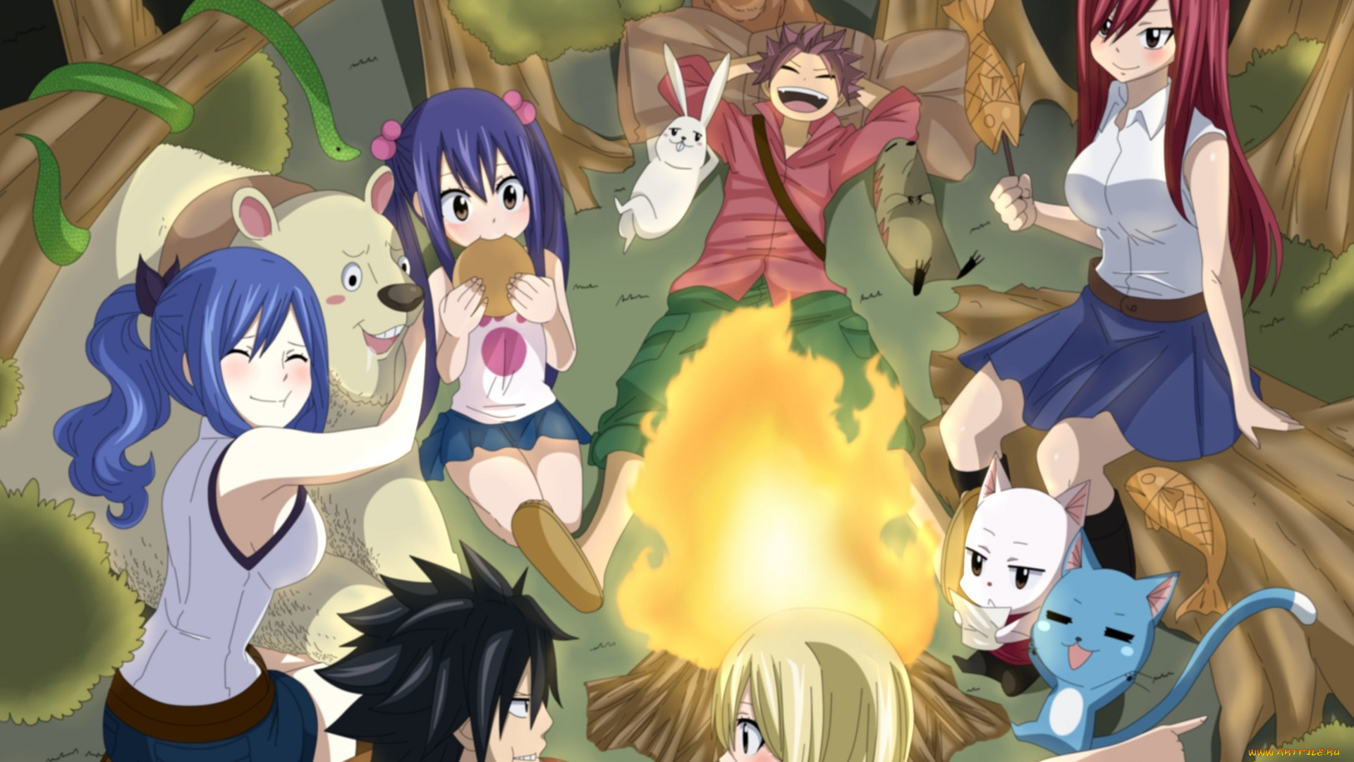 аниме, fairy, tail, mahou, manga, asian, fairy, tail