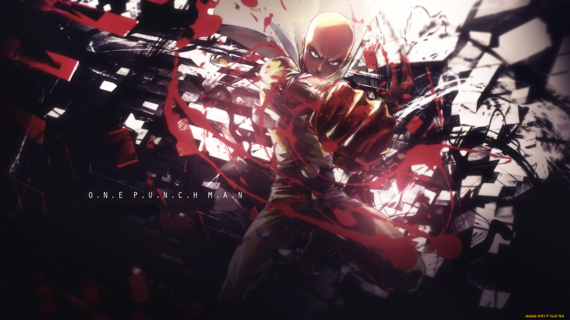 аниме, one, punch, man, сайтама