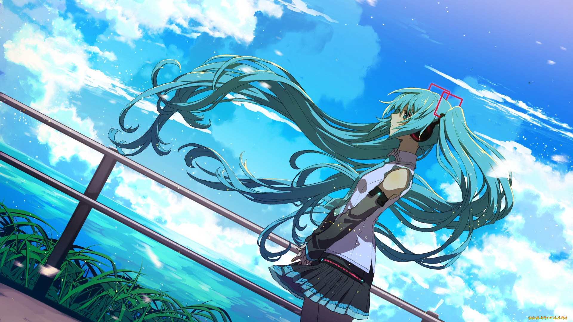 аниме, vocaloid, девушка