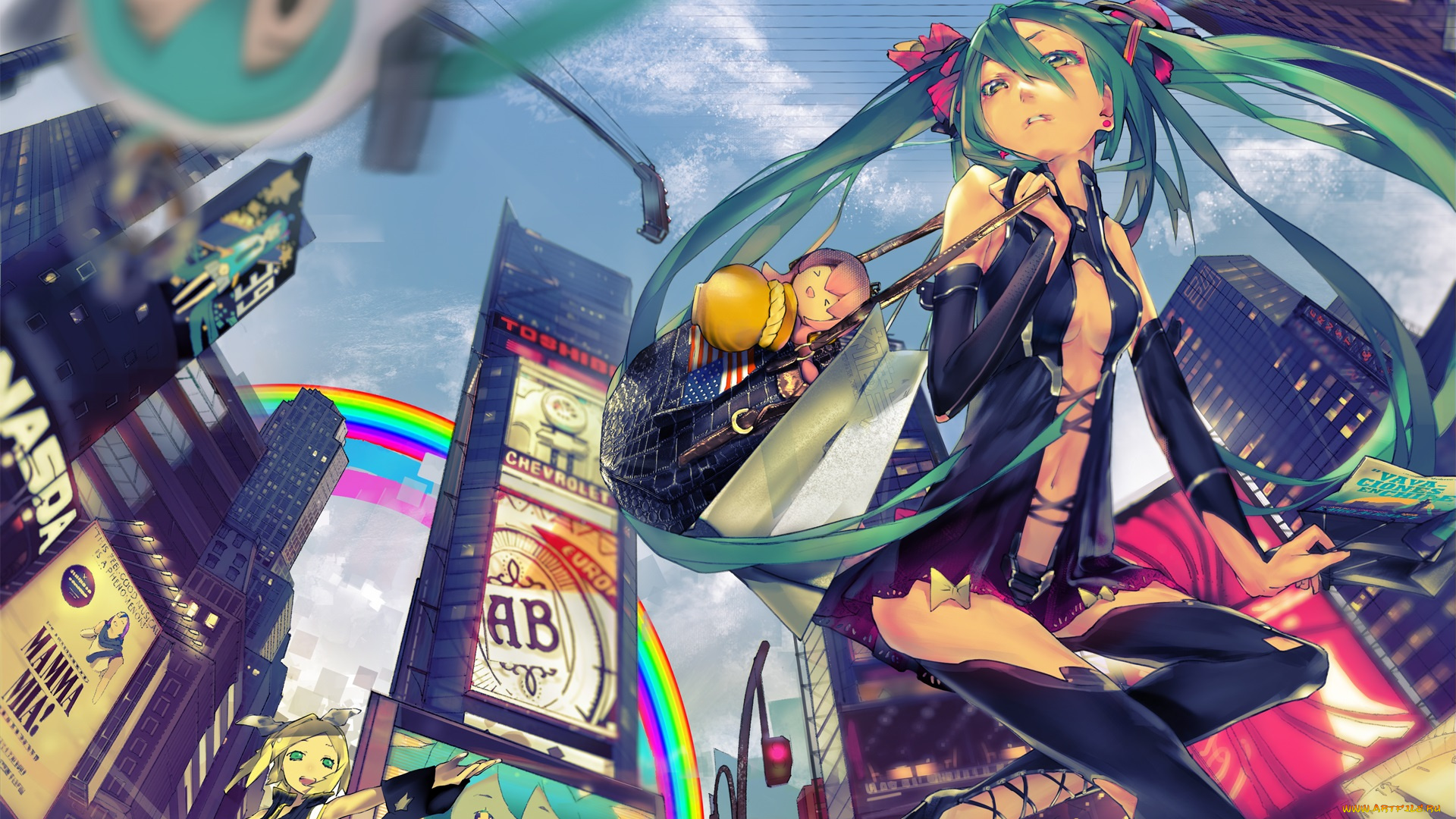 аниме, vocaloid, hatsune, miku