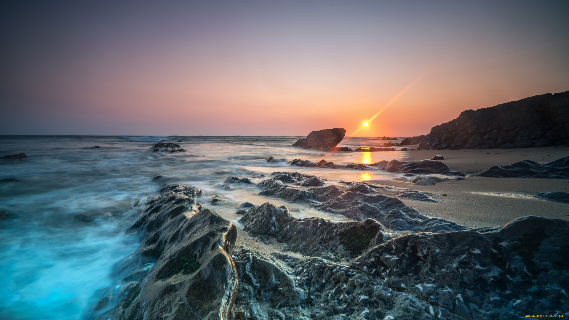 природа, побережье, простор