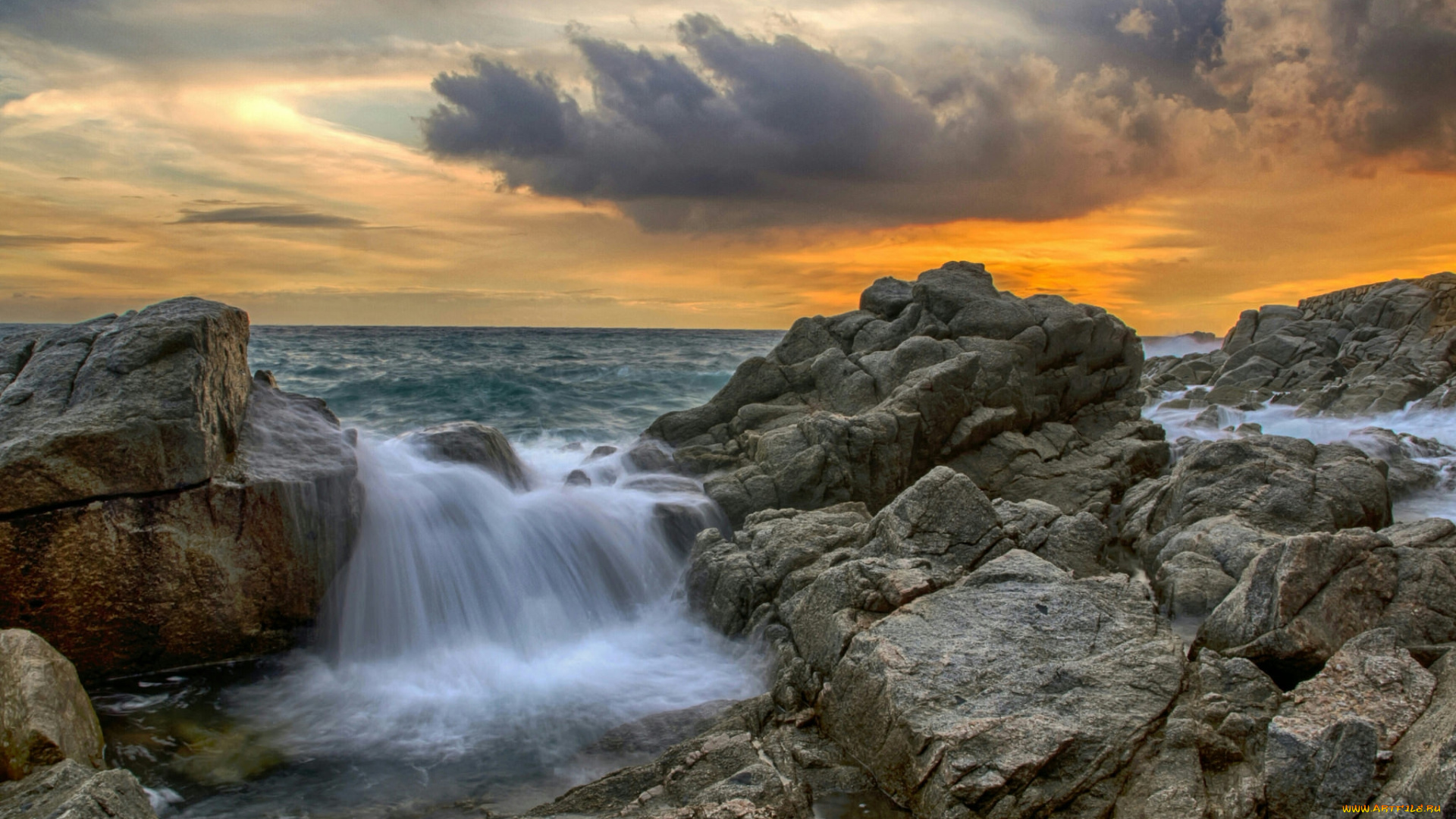 природа, побережье, простор