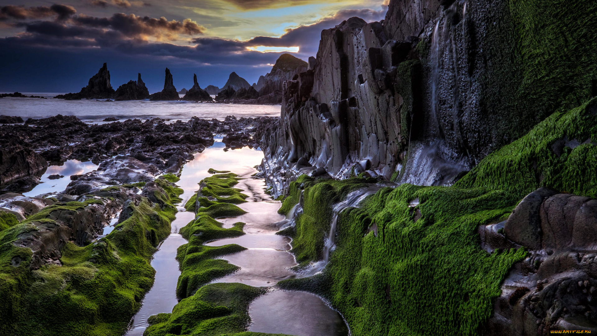 природа, побережье, простор