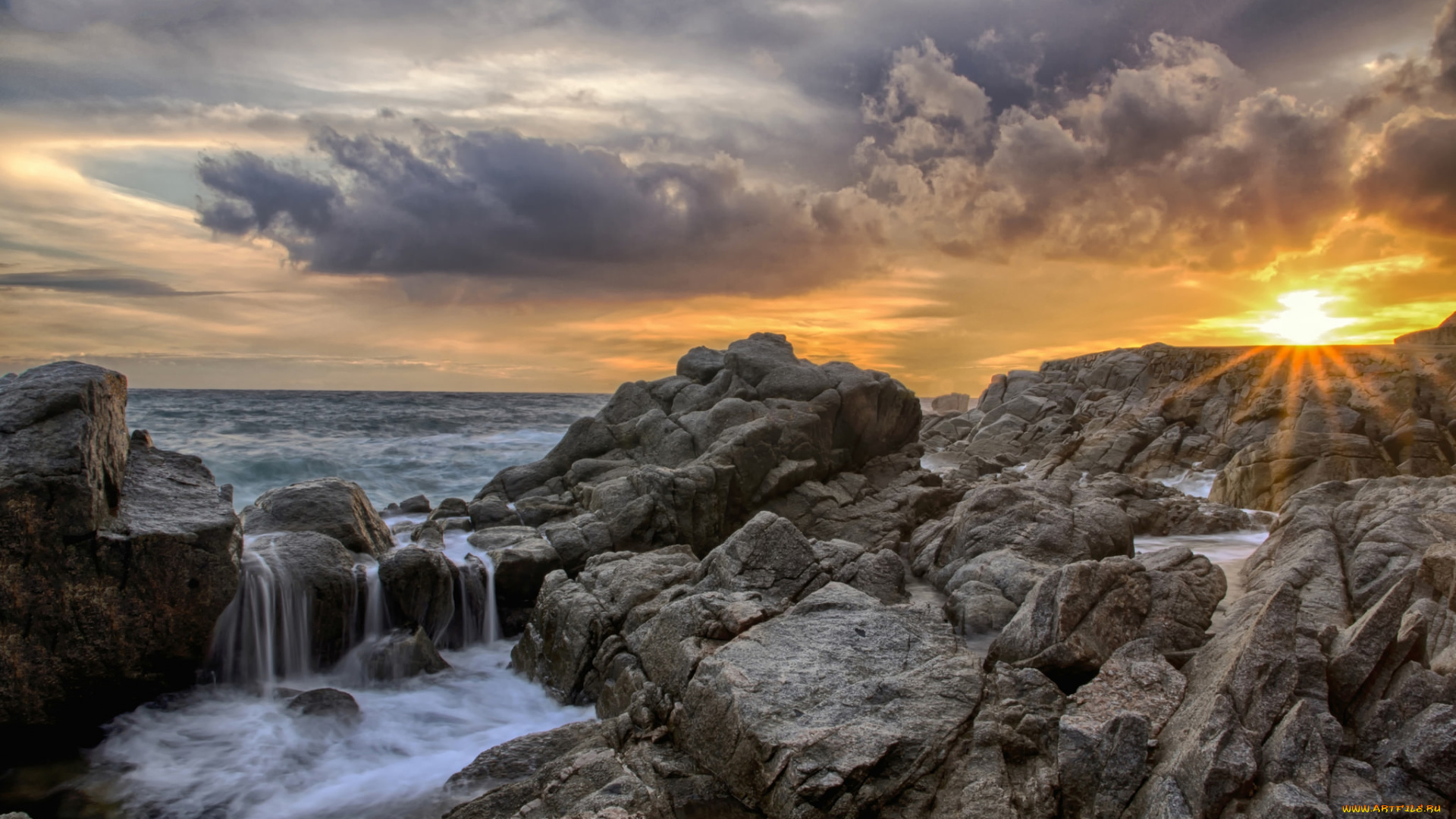 природа, побережье, простор