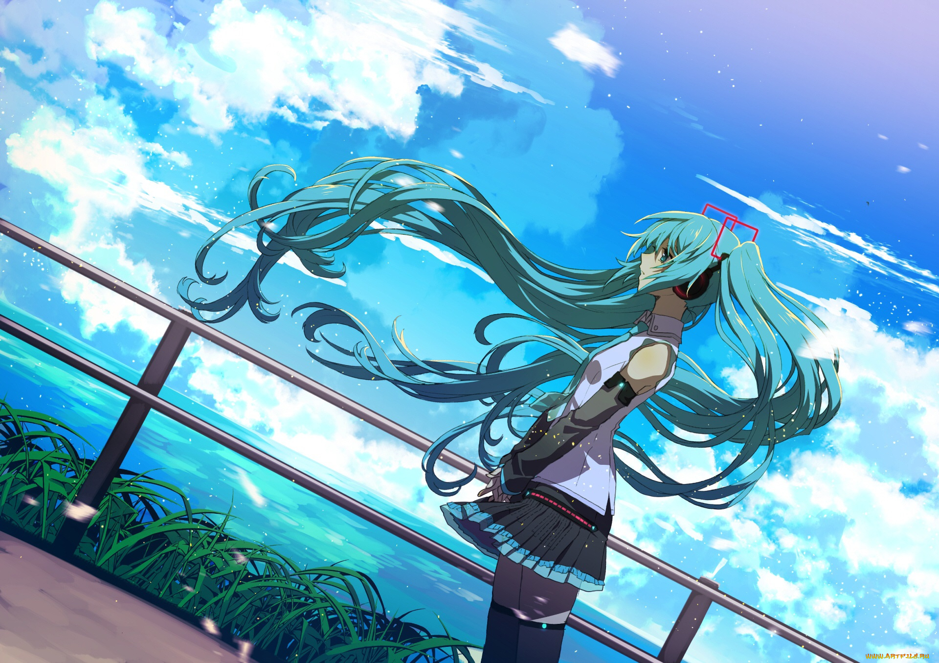 аниме, vocaloid, девушка