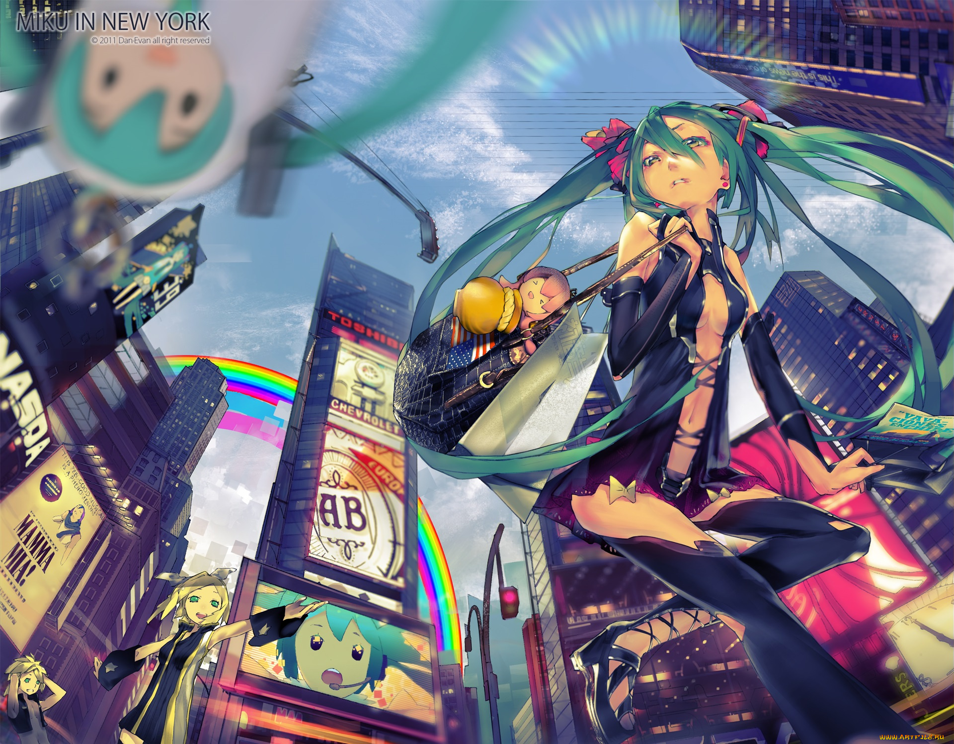 аниме, vocaloid, hatsune, miku