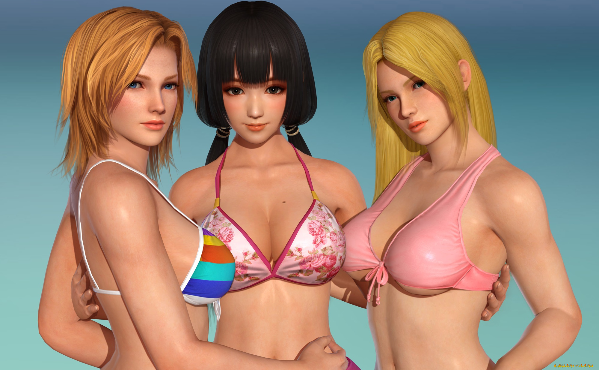 3д, графика, люди, , people, девушки, взгляд, фон