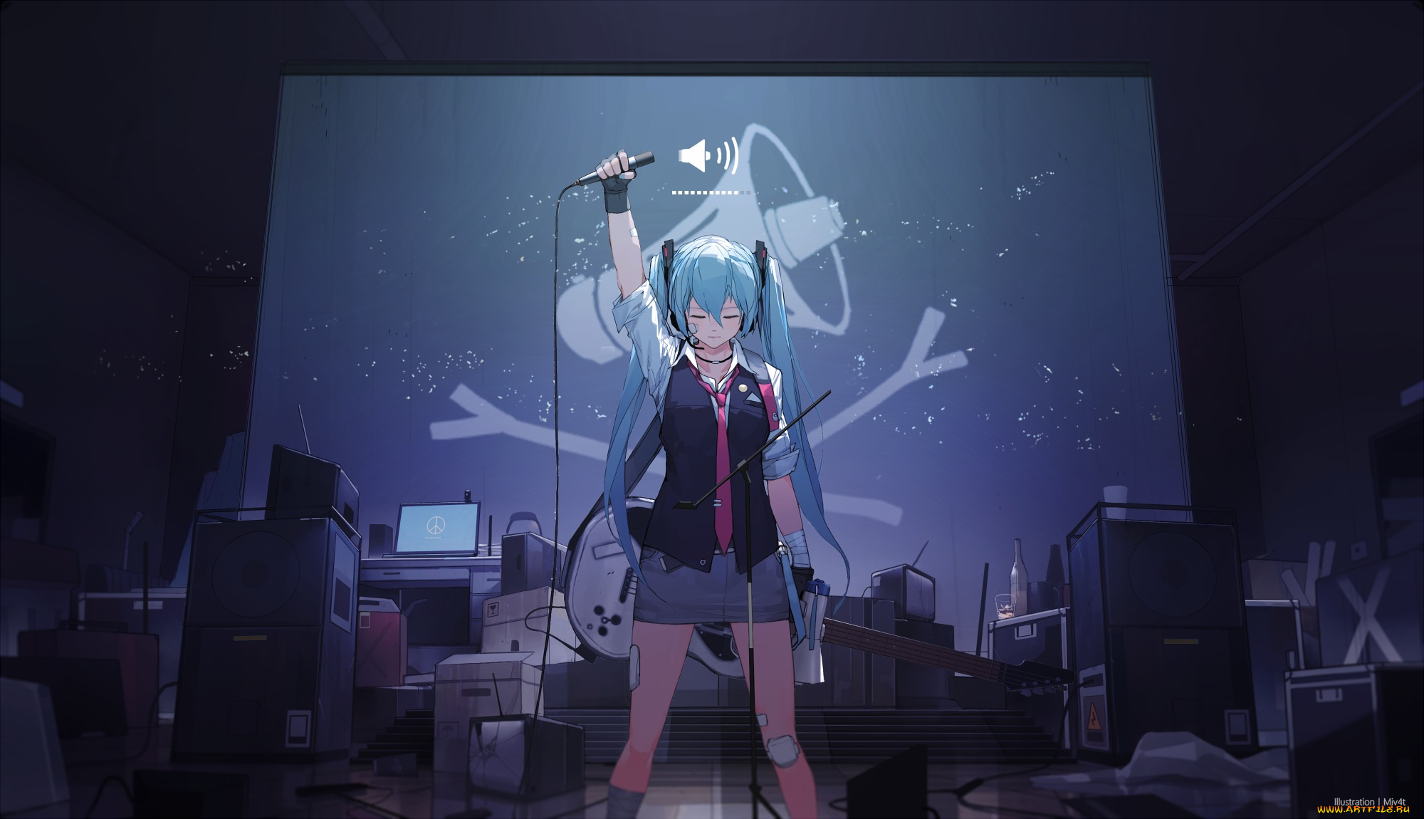 аниме, vocaloid, hatsune, miku
