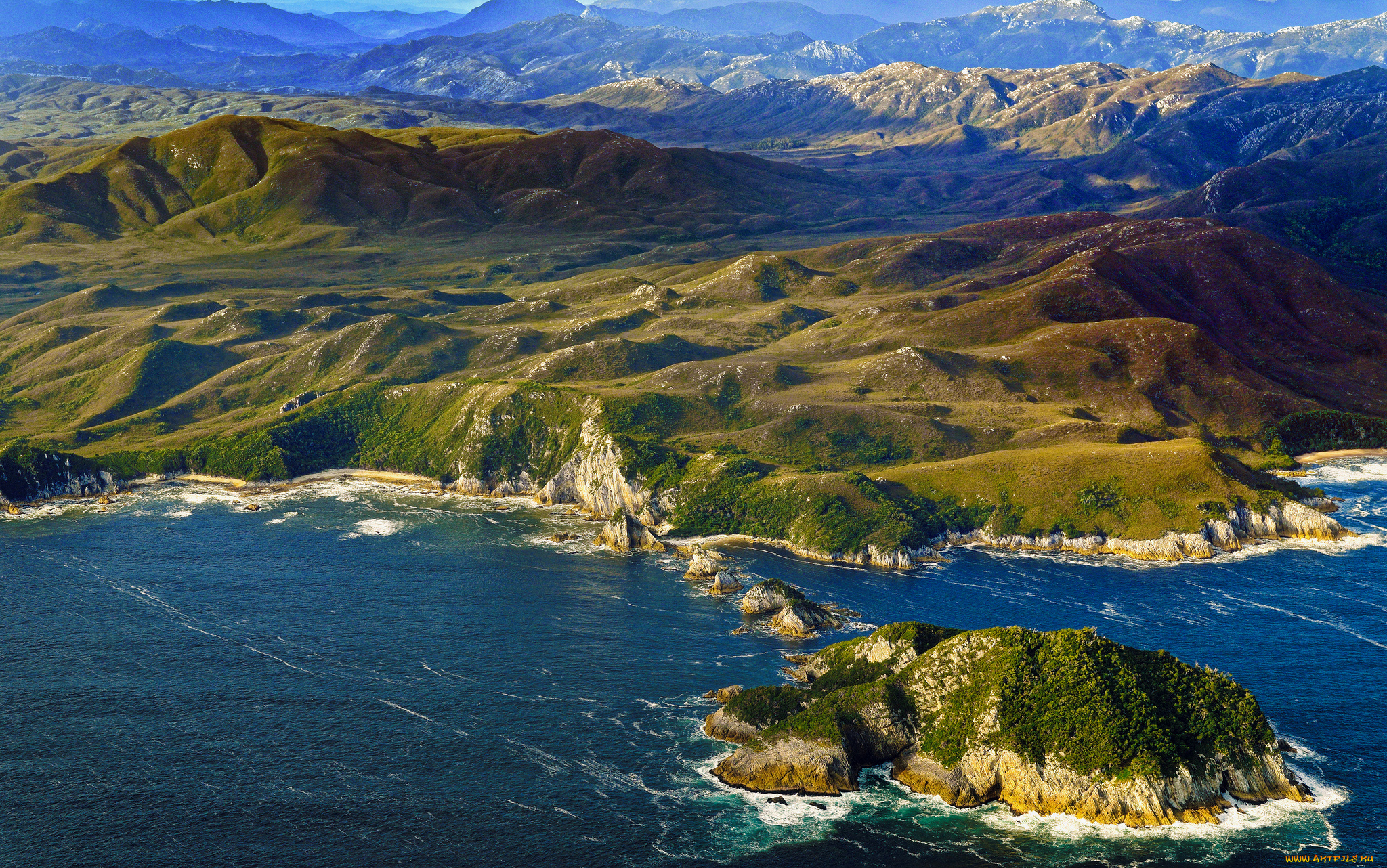 природа, побережье, простор