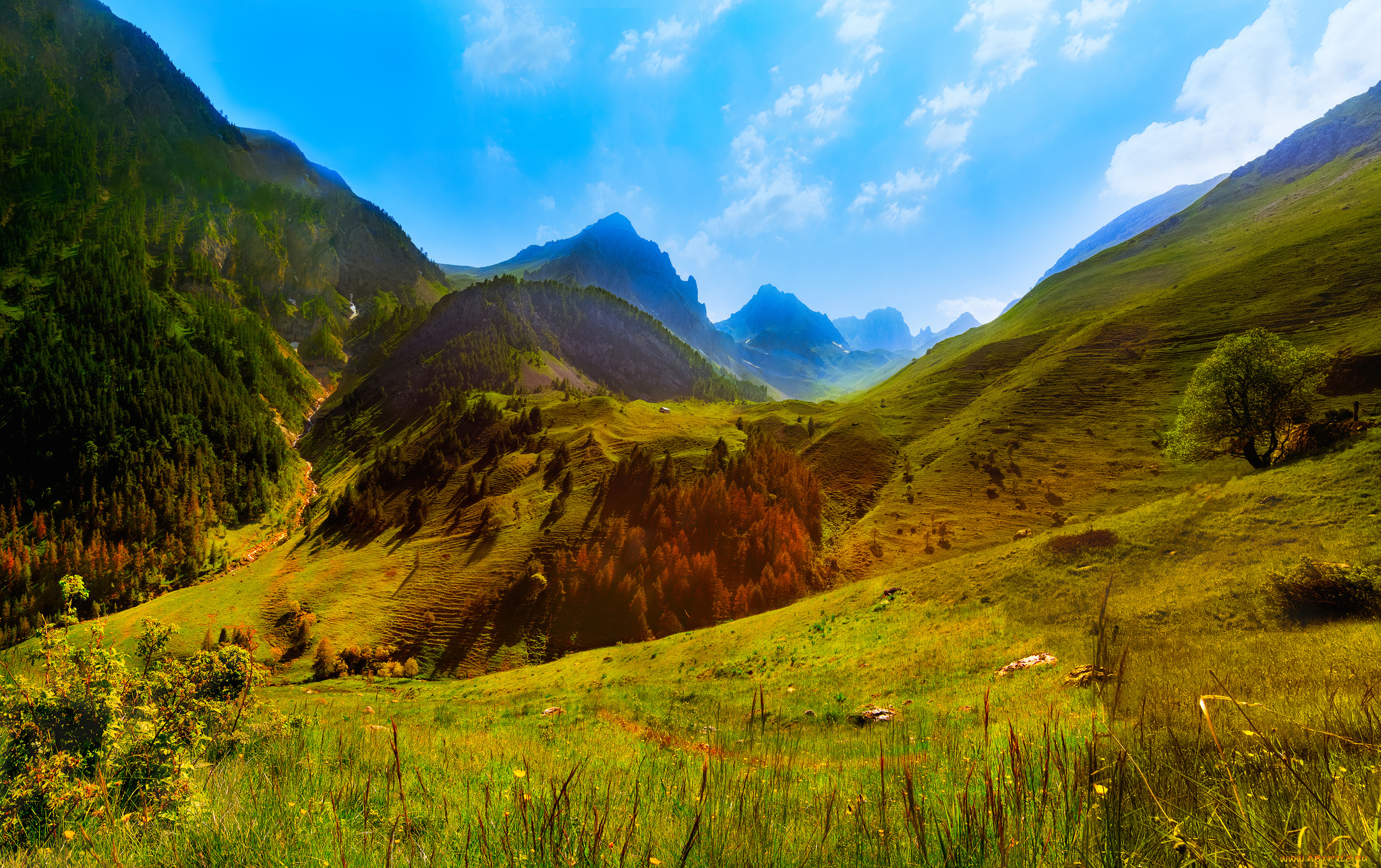 природа, горы, простор