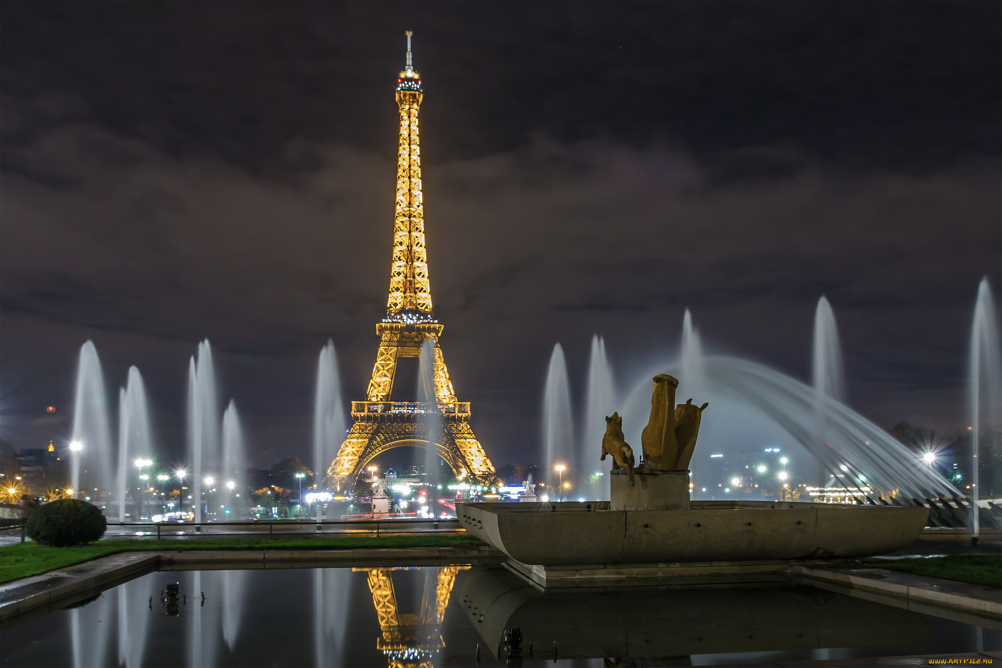 города, париж, , франция, простор