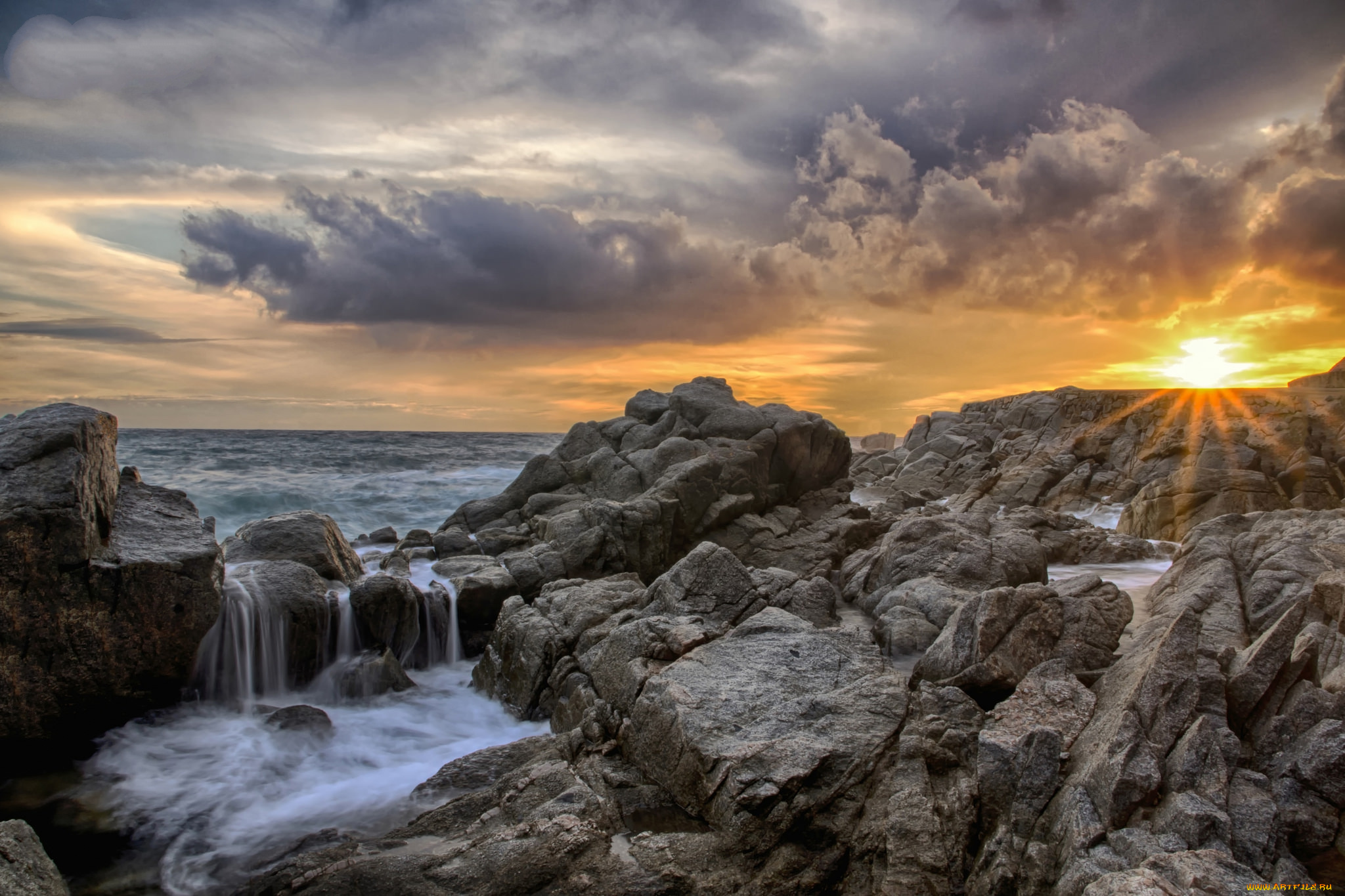 природа, побережье, простор