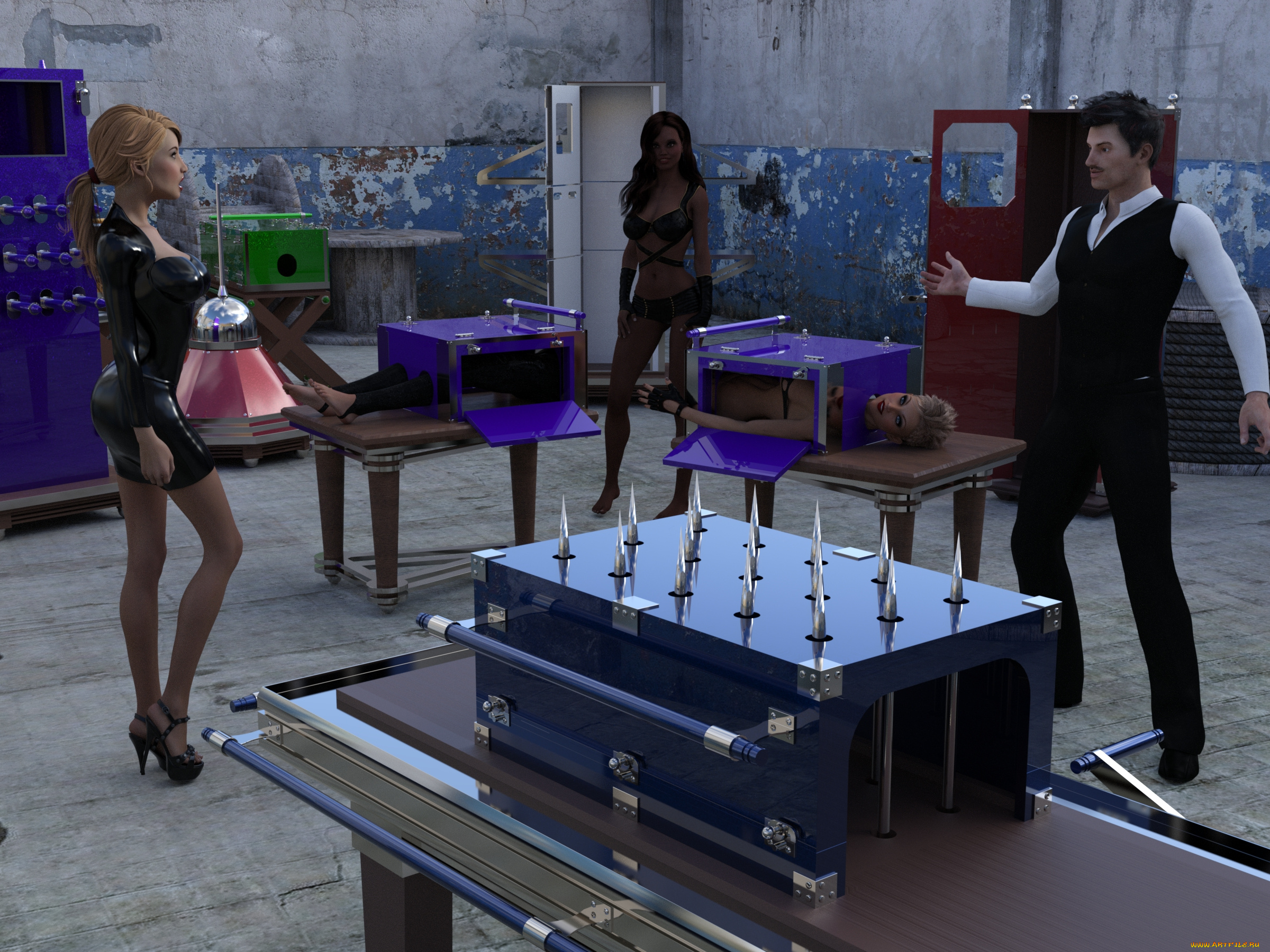 3д, графика, люди, , people, фон, взгляд, девушки