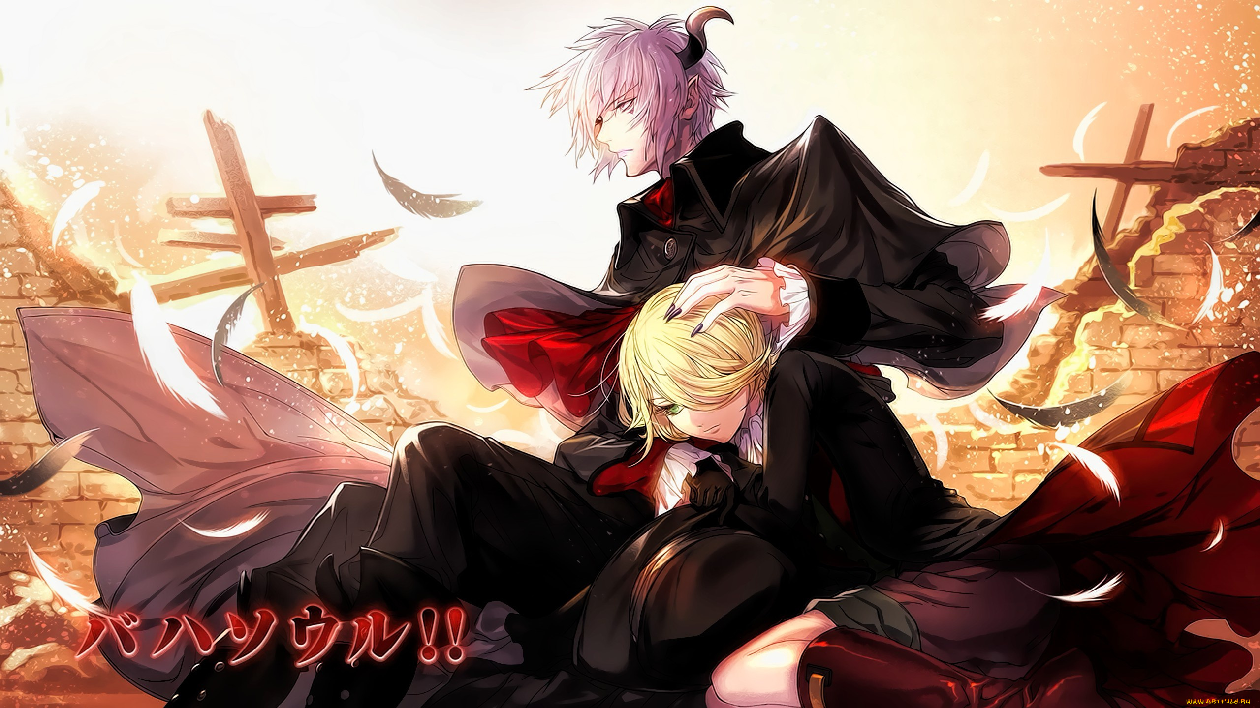 аниме, shingeki, no, bahamut, virgin, soul