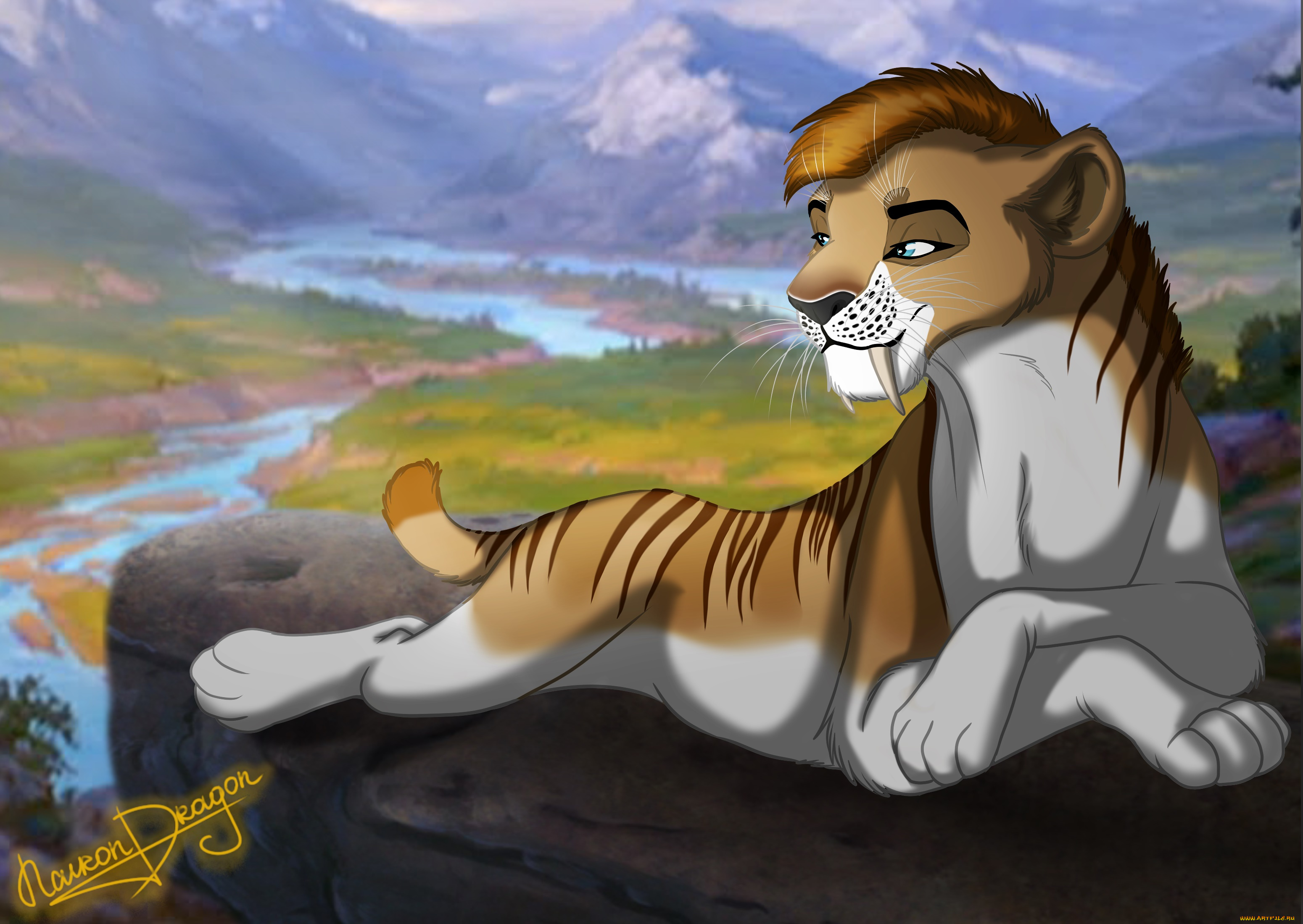 векторная, графика, мультфильмы, , cartoons, фон, лев