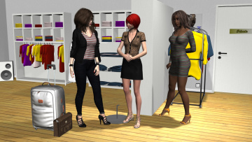 Картинка 3д+графика люди+ people девушки взгляд фон