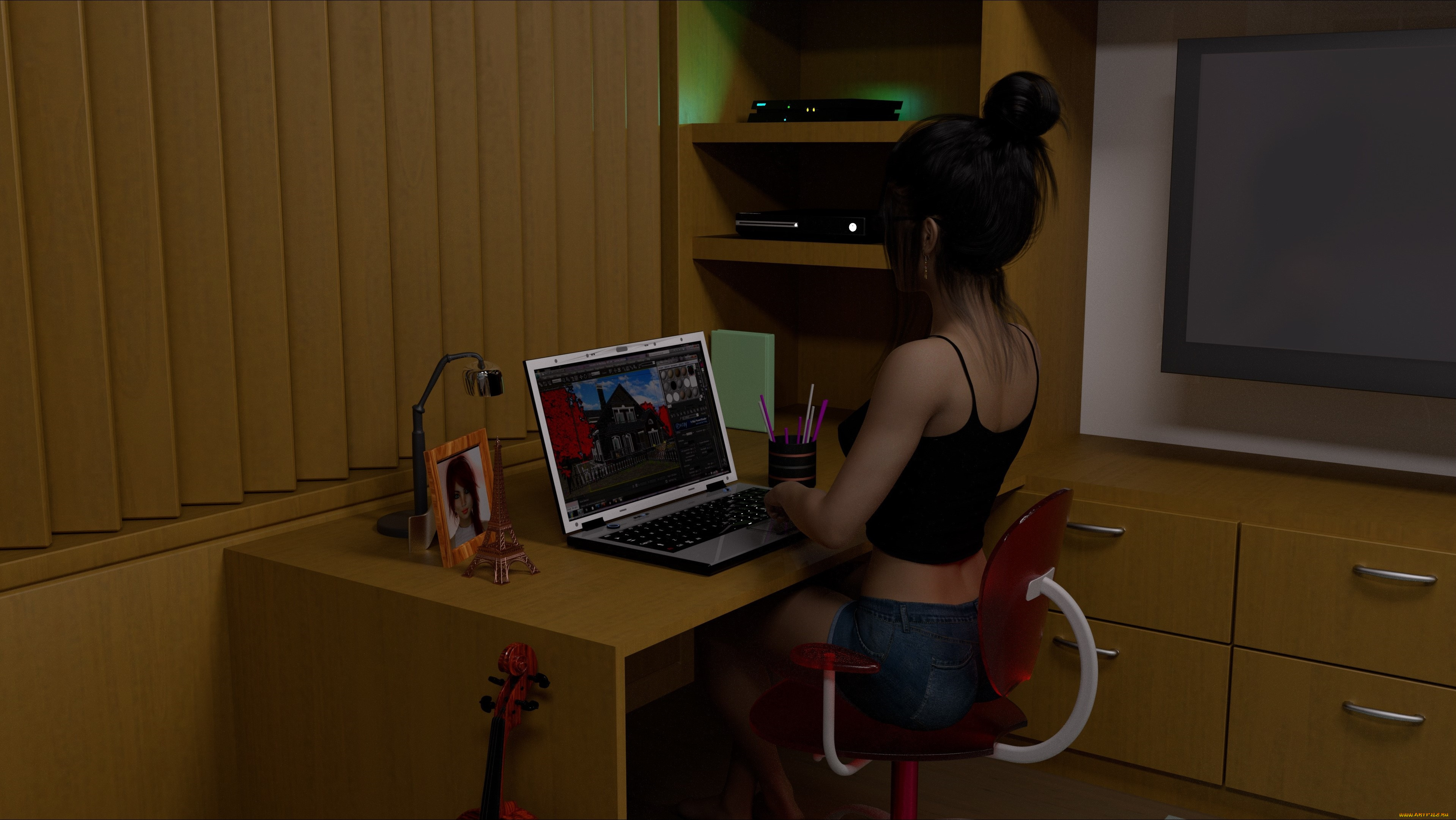 3д, графика, люди, , people, девушка, взгляд, фон