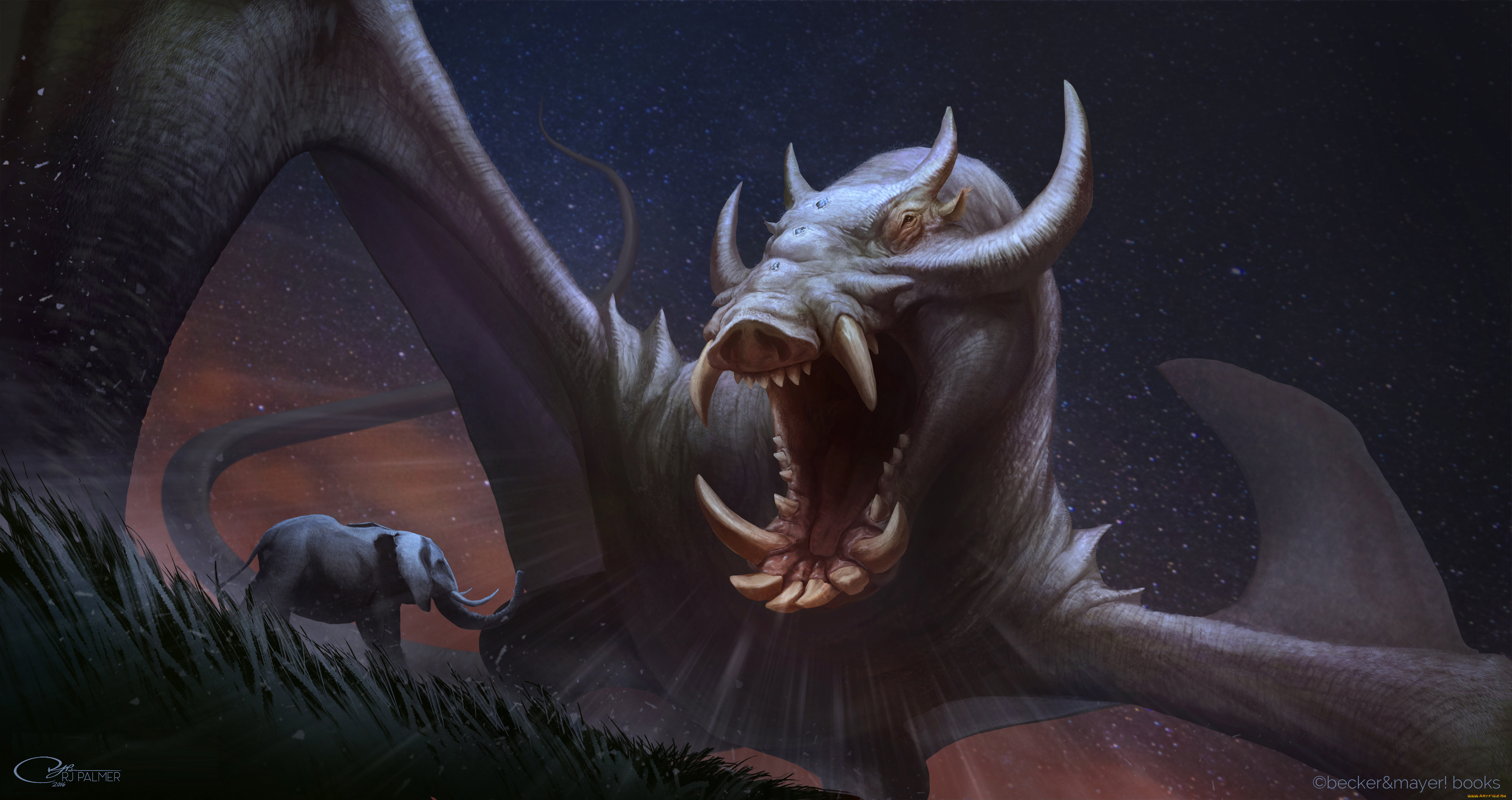 фэнтези, существа, фон, взгляд, существо