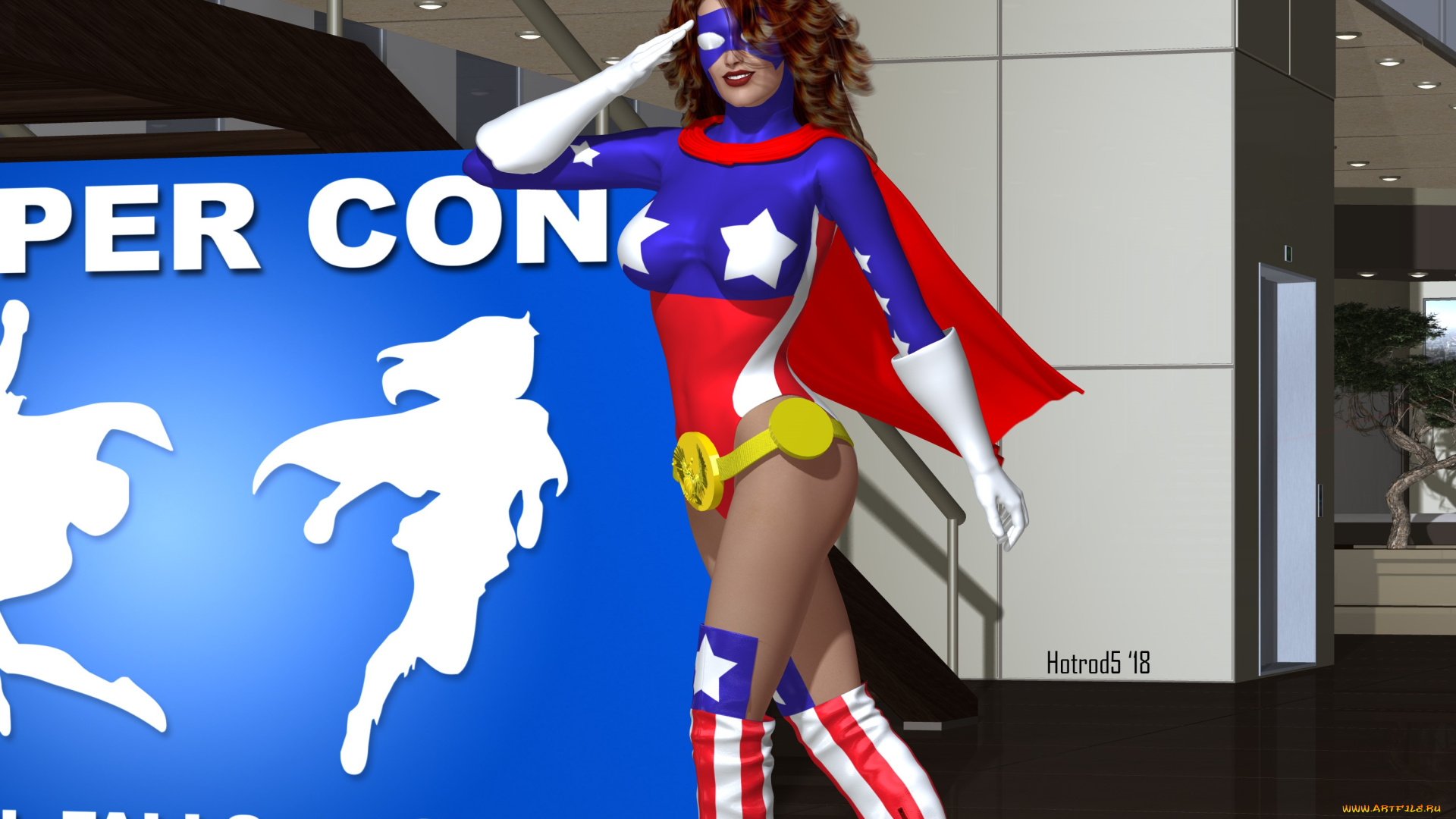 3д, графика, фантазия, , fantasy, фон, девушка, взгляд