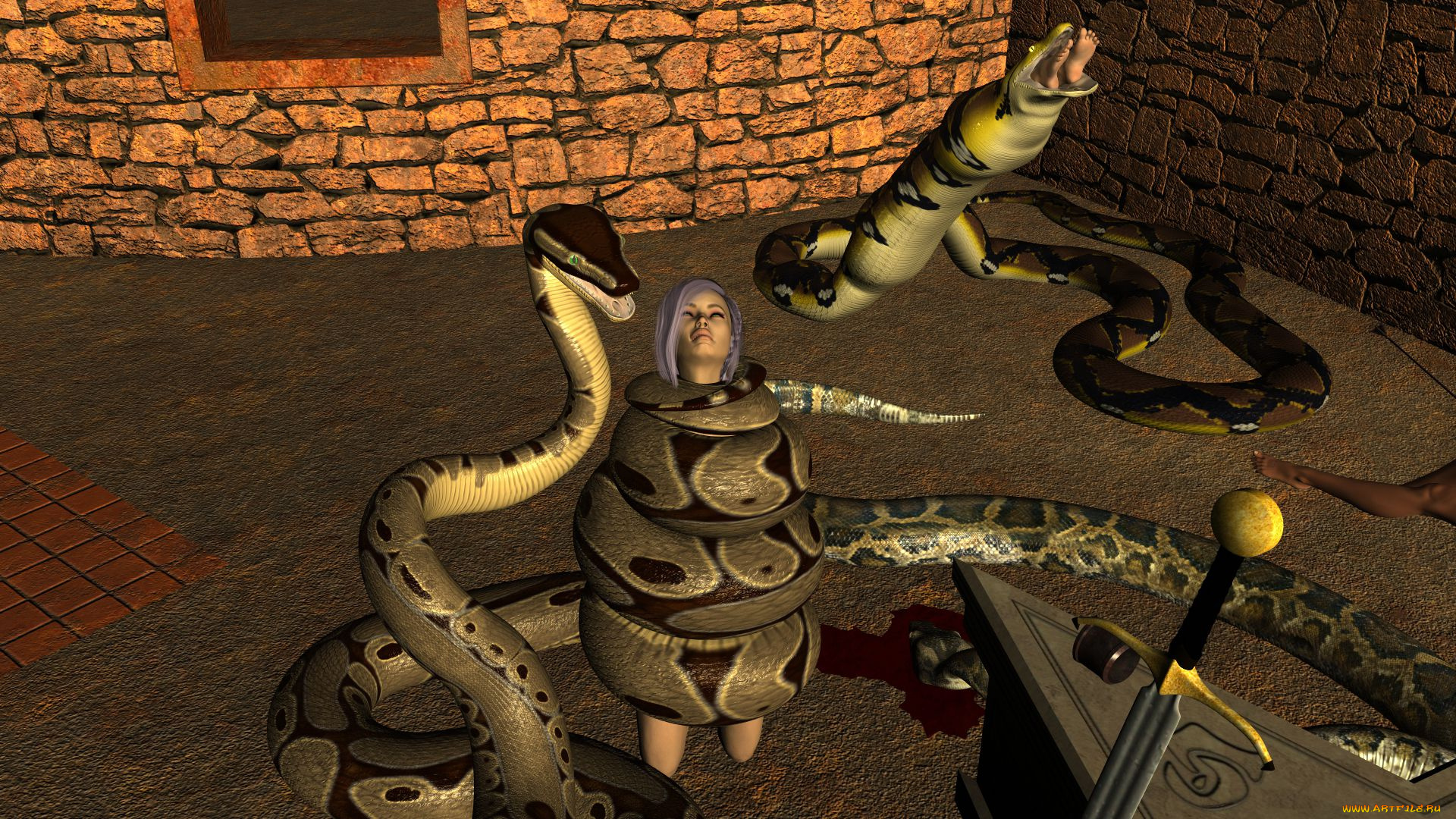 3д, графика, фантазия, , fantasy, фон, взгляд, девушка