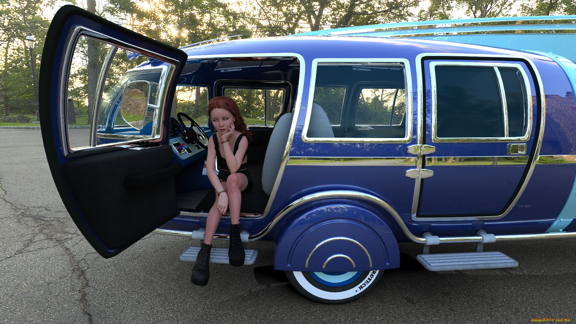 3д, графика, фантазия, , fantasy, фон, взгляд, девушка