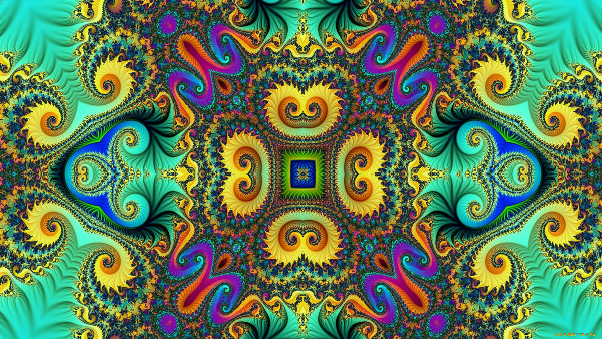 3д, графика, фракталы, , fractal, узор, фон, цвет