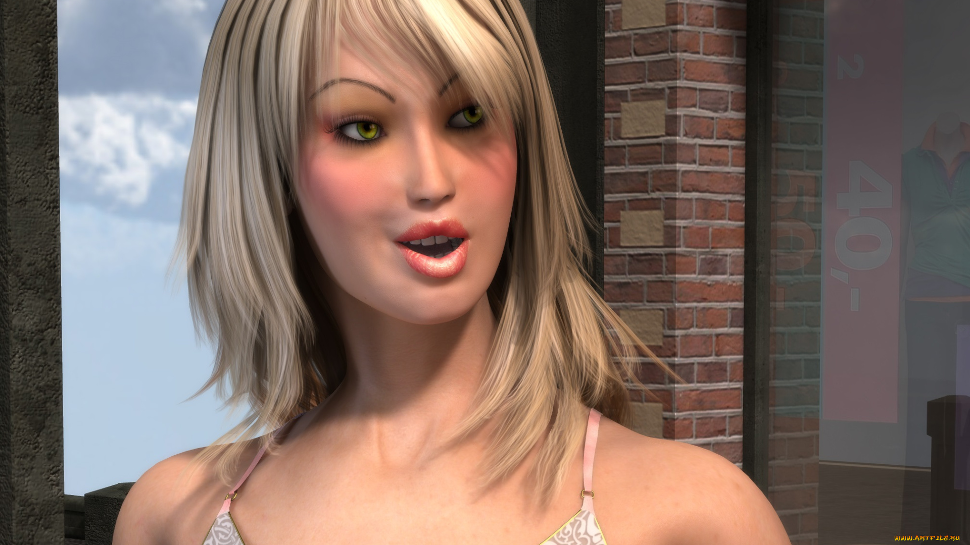 3д, графика, люди, , people, фон, взгляд, девушка