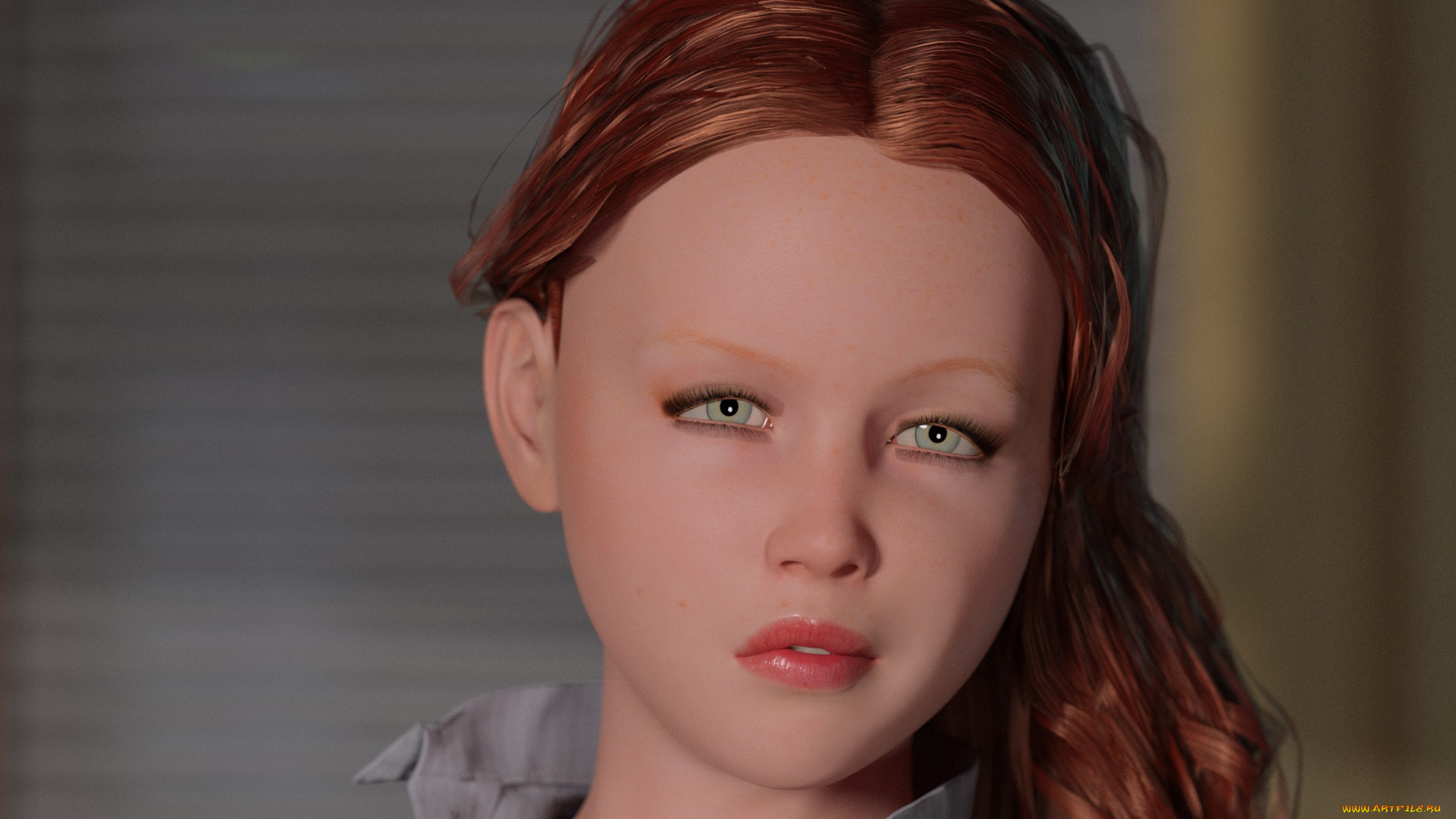 3д, графика, портрет, , portraits, фон, взгляд, девушка