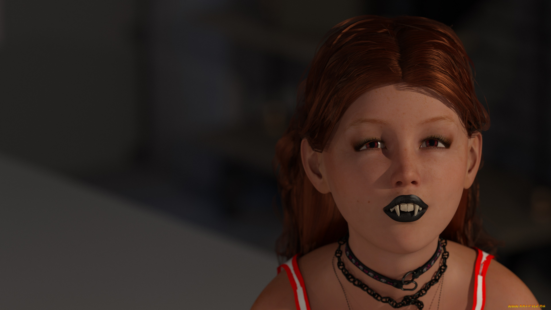 3д, графика, существа, , creatures, фон, взгляд, девушка