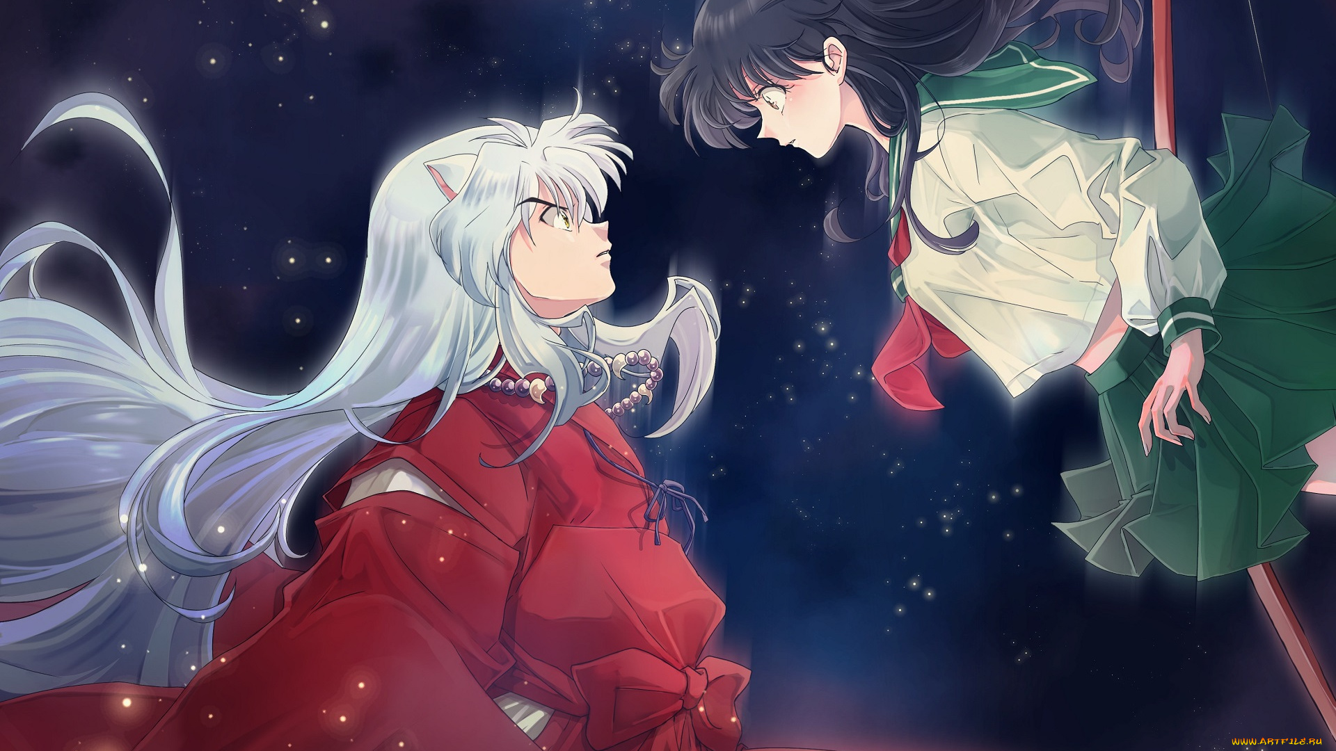 аниме, inuyasha, парень, девушка