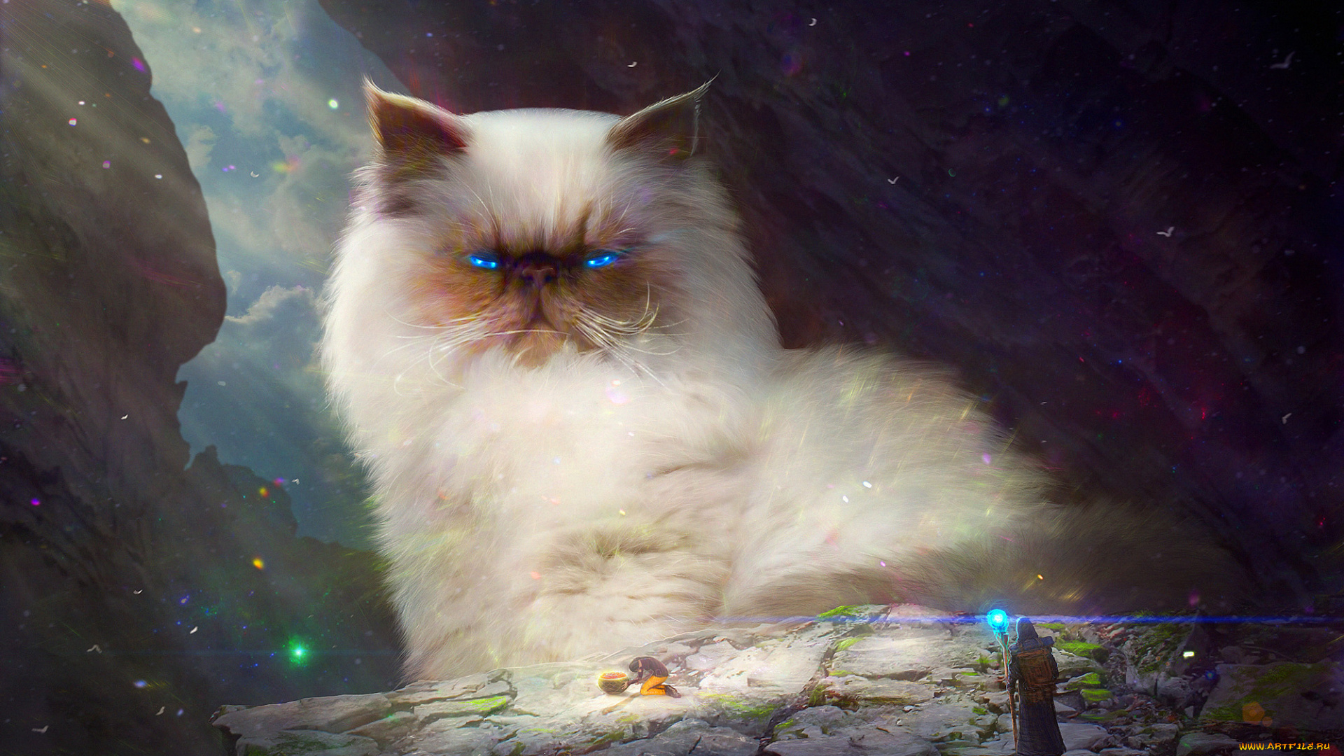 фэнтези, иные, миры, , иные, времена, люди, божество, кот, фон