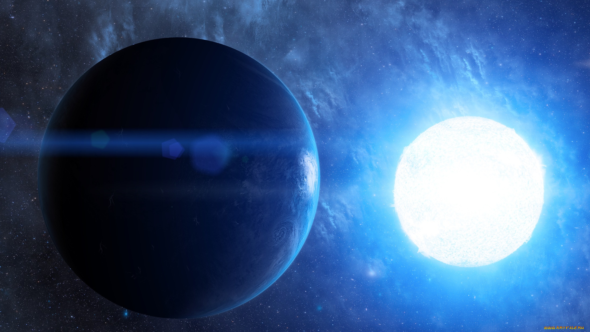 космос, арт, звезды, галактики, вселенная, планета