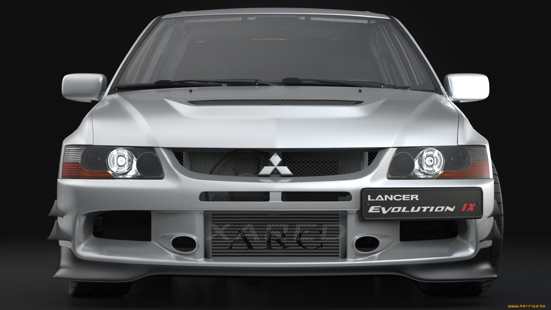 lancer, evolution, ix, автомобили, 3д, silver, lancer, evolution, tuning, 3d