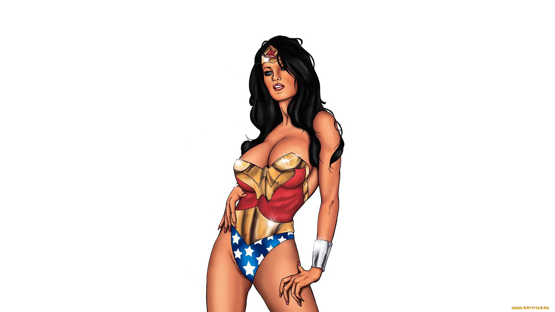 рисованное, комиксы, девушка, униформа, взгляд, фон