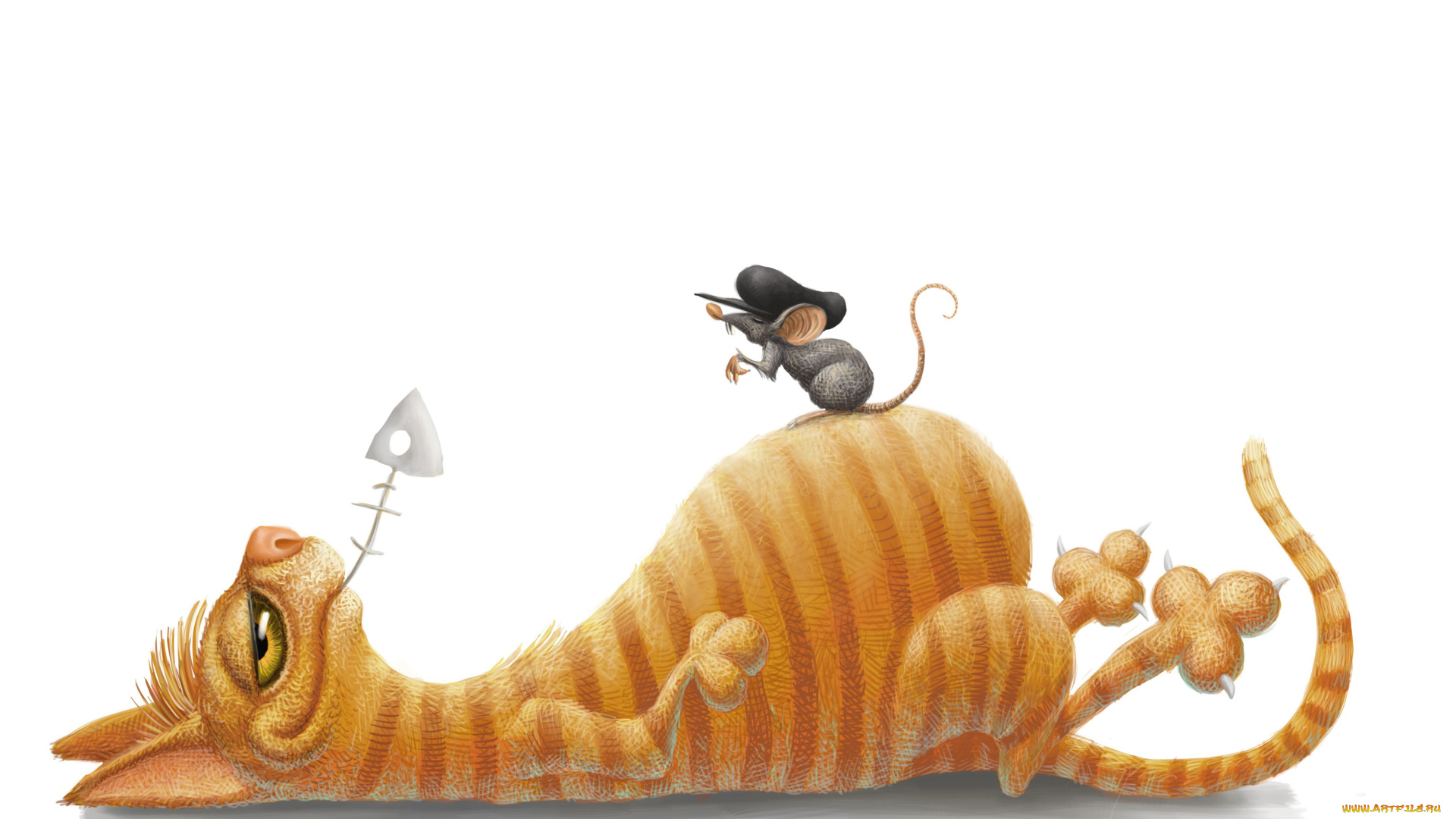 юмор, и, приколы, фон, мышь, кот