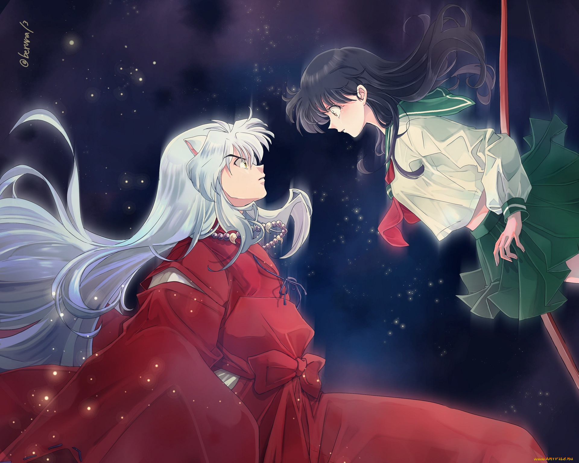 аниме, inuyasha, парень, девушка