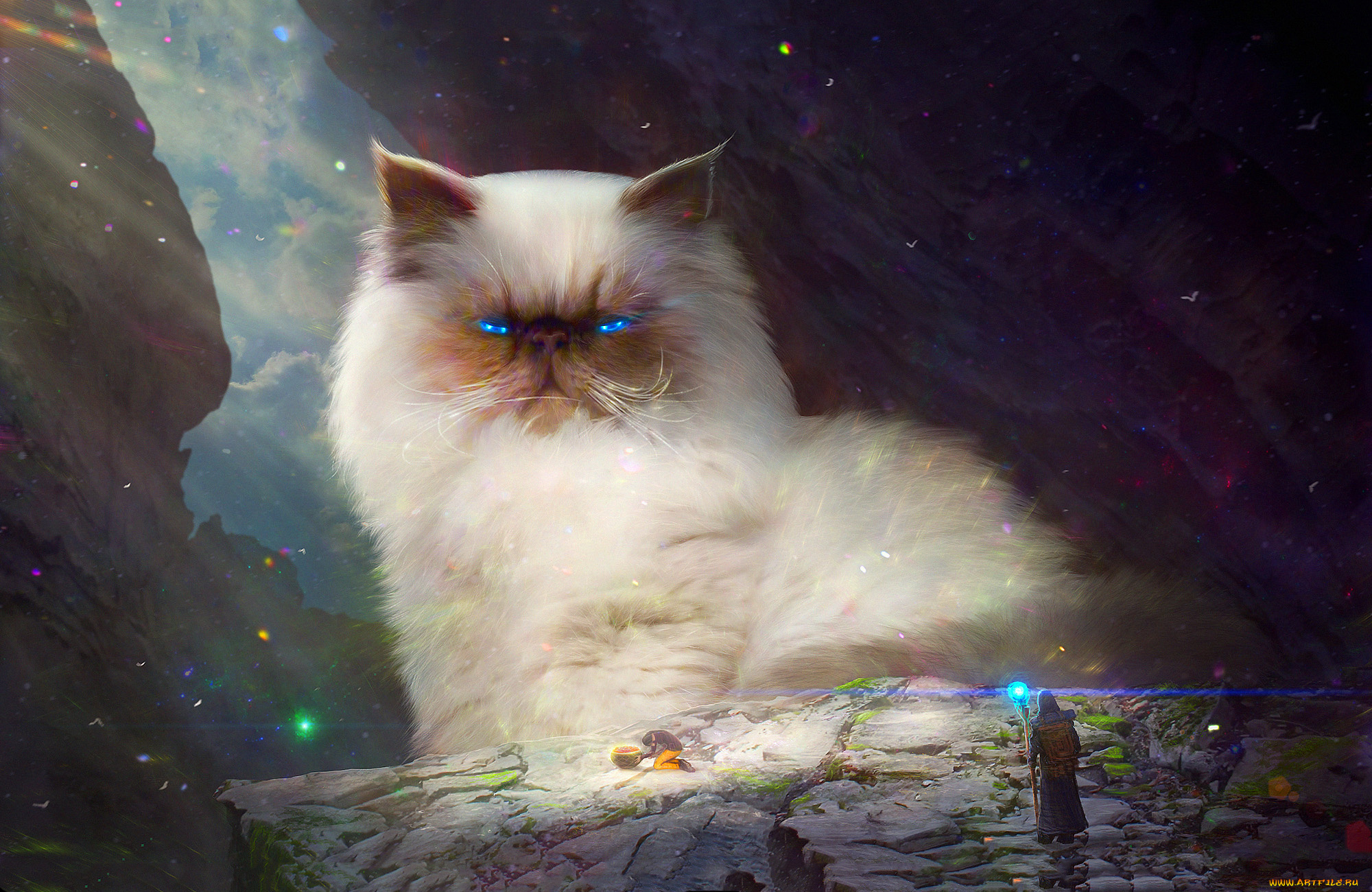 фэнтези, иные, миры, , иные, времена, люди, божество, кот, фон