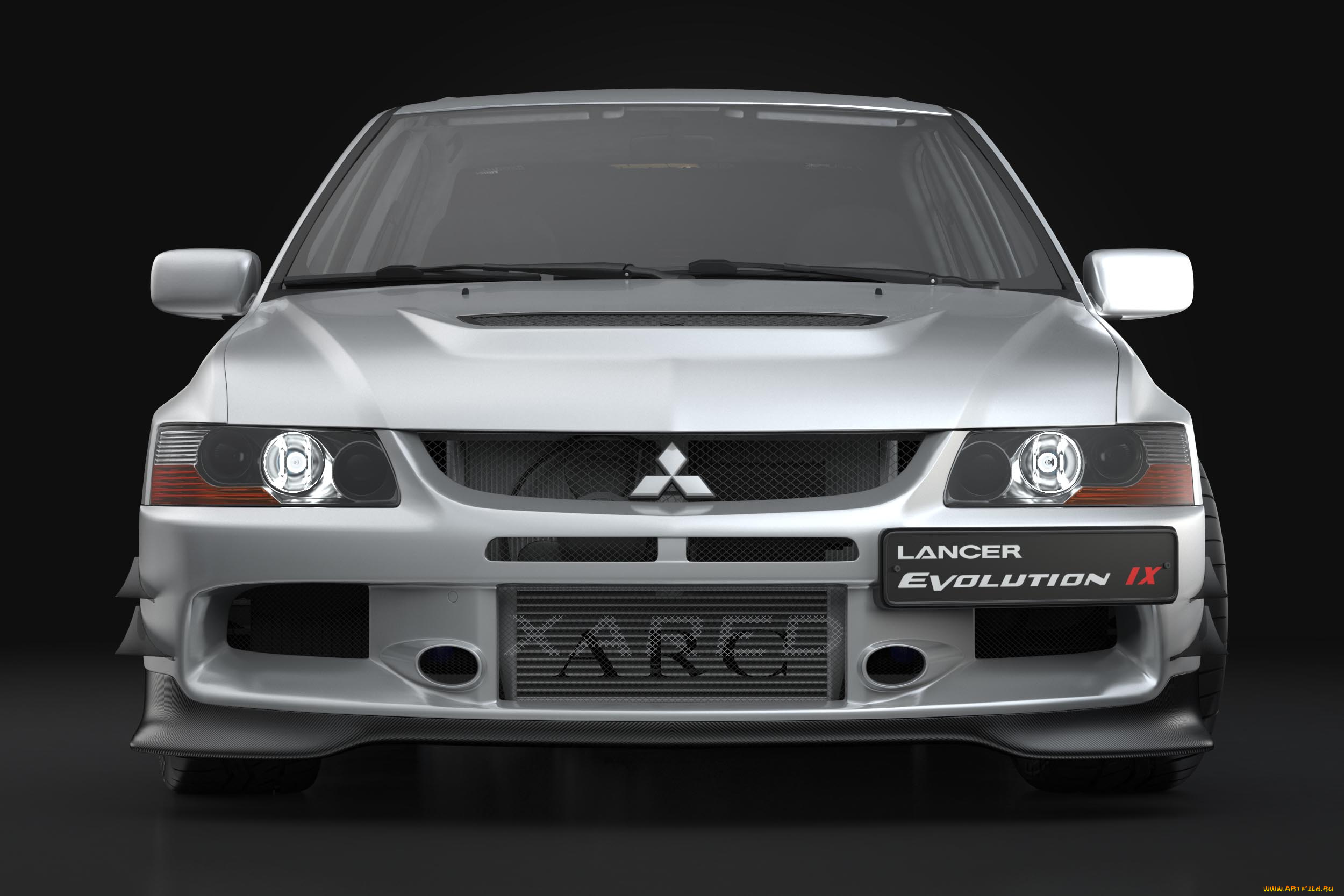 lancer, evolution, ix, автомобили, 3д, silver, lancer, evolution, tuning, 3d