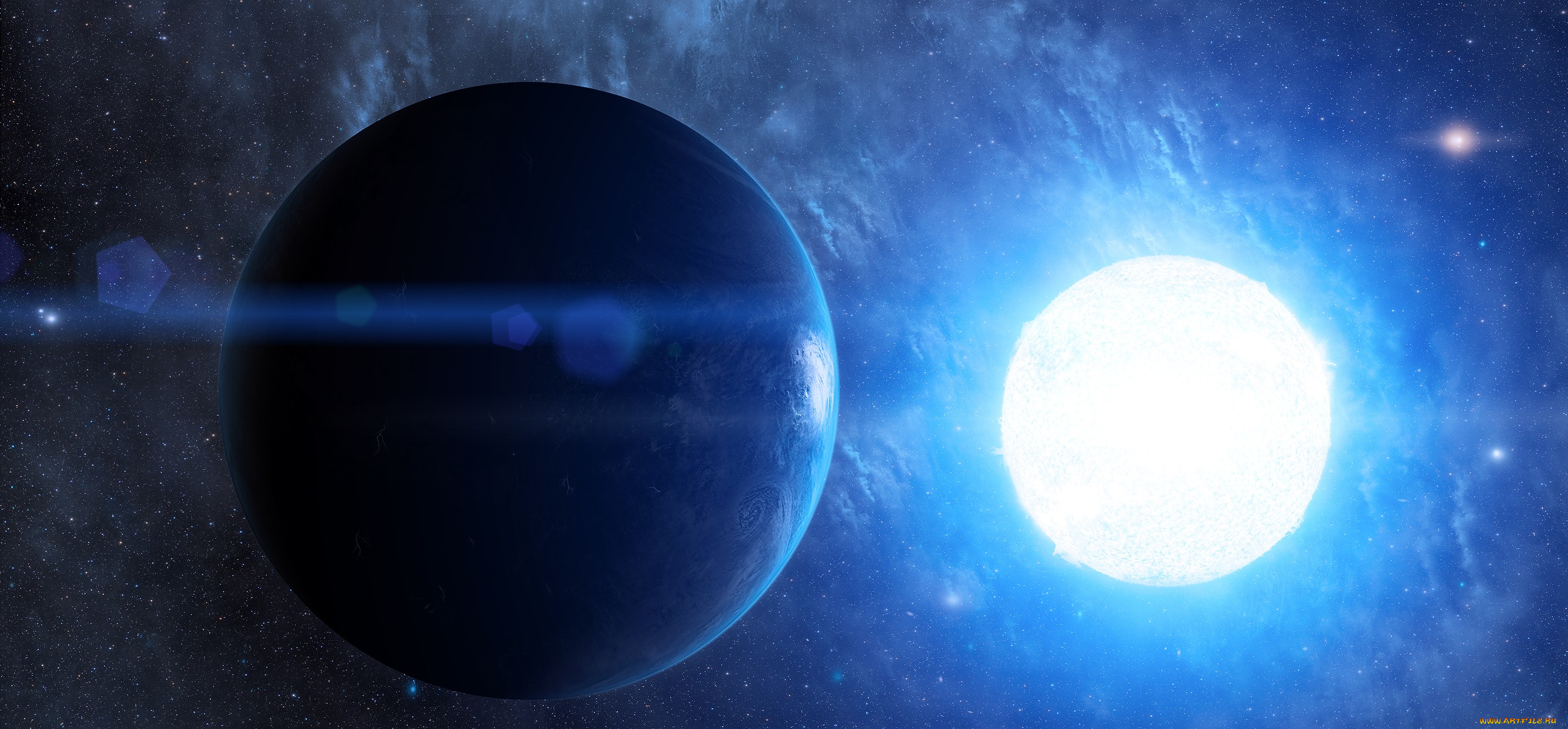 космос, арт, звезды, галактики, вселенная, планета