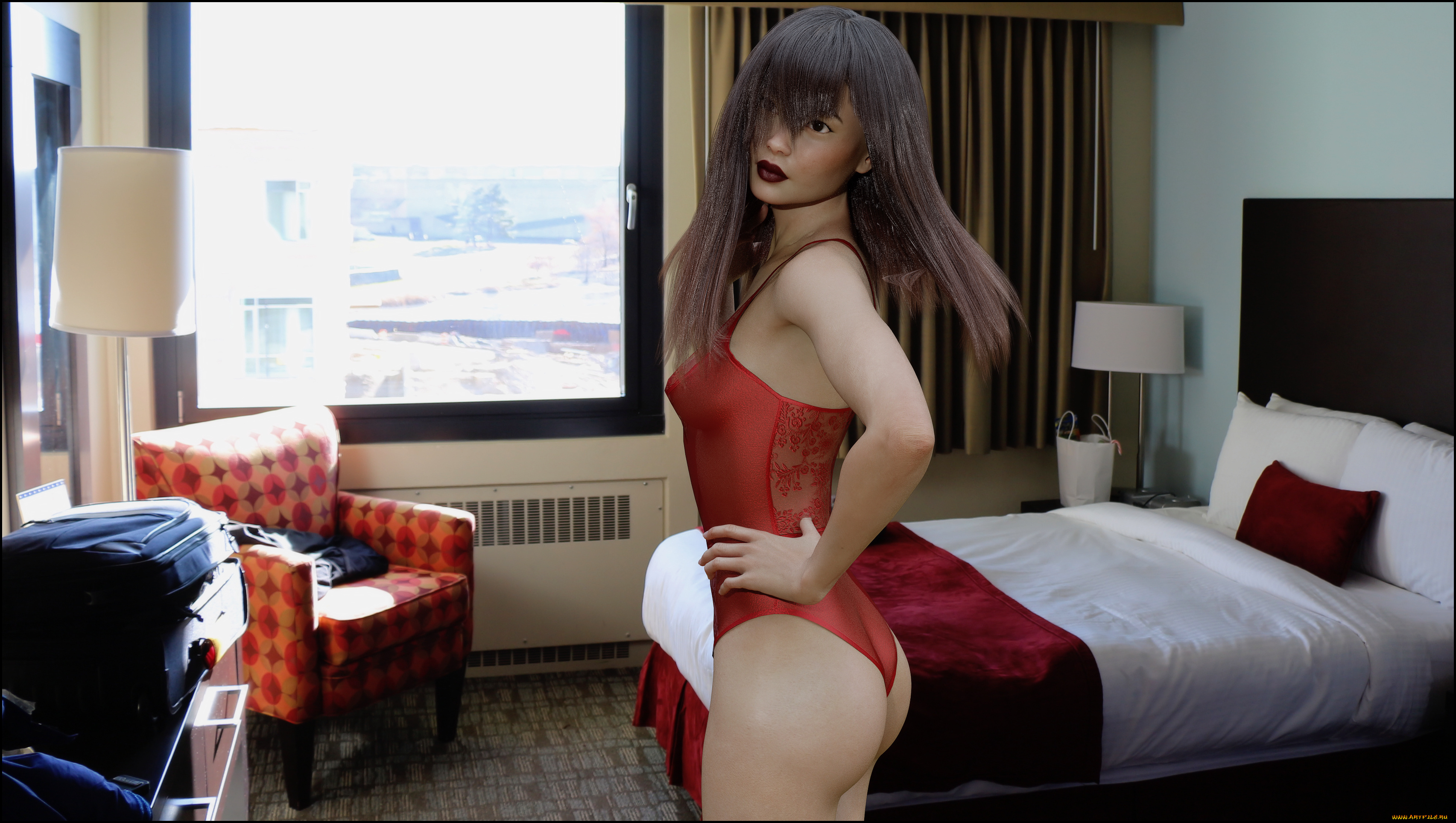 3д, графика, люди, , people, девушки, фон, взгляд