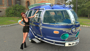 обоя 3д графика, фантазия , fantasy, девушка, взгляд, фон