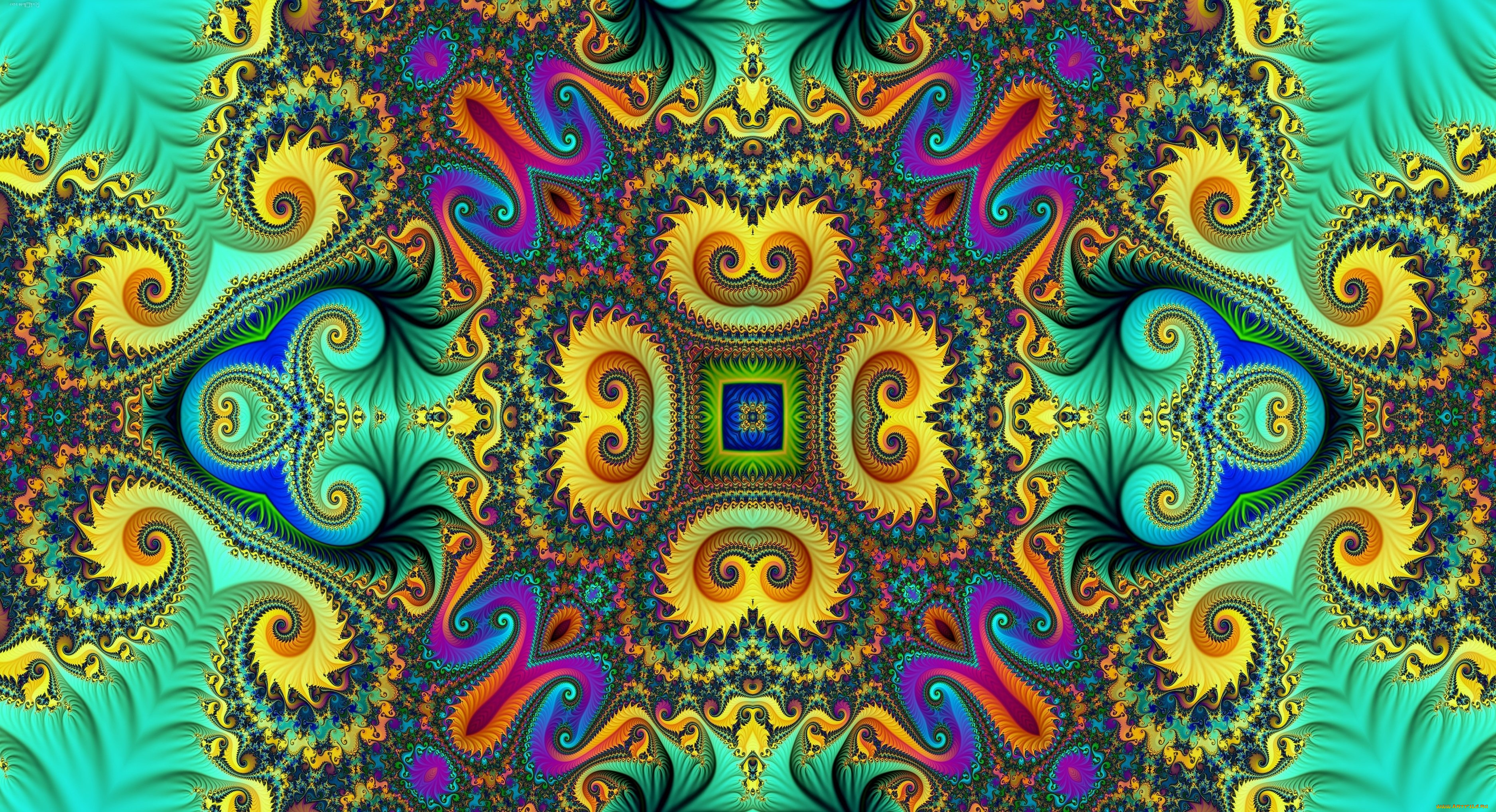 3д, графика, фракталы, , fractal, узор, фон, цвет