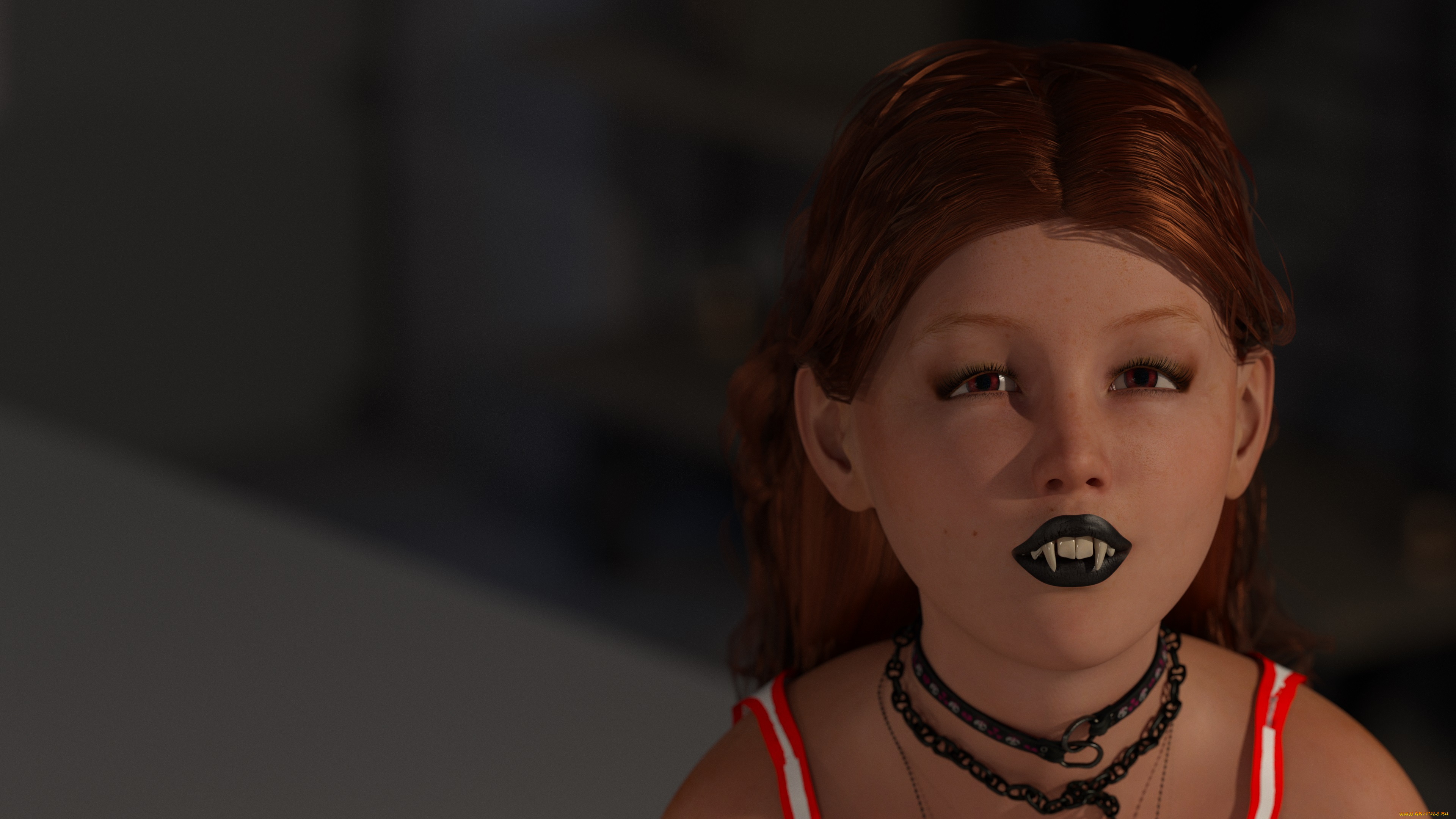 3д, графика, существа, , creatures, фон, взгляд, девушка