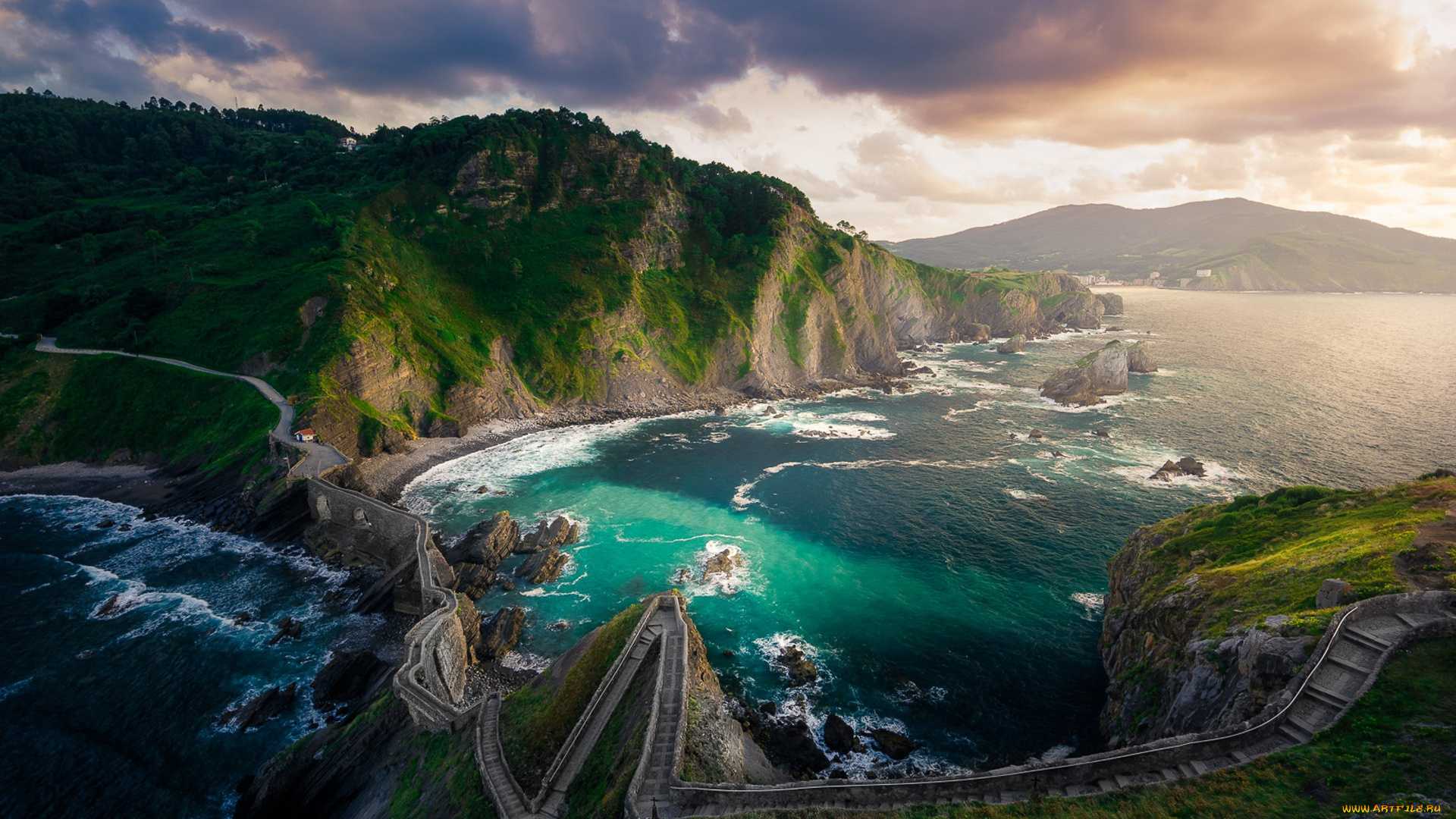 природа, побережье, простор