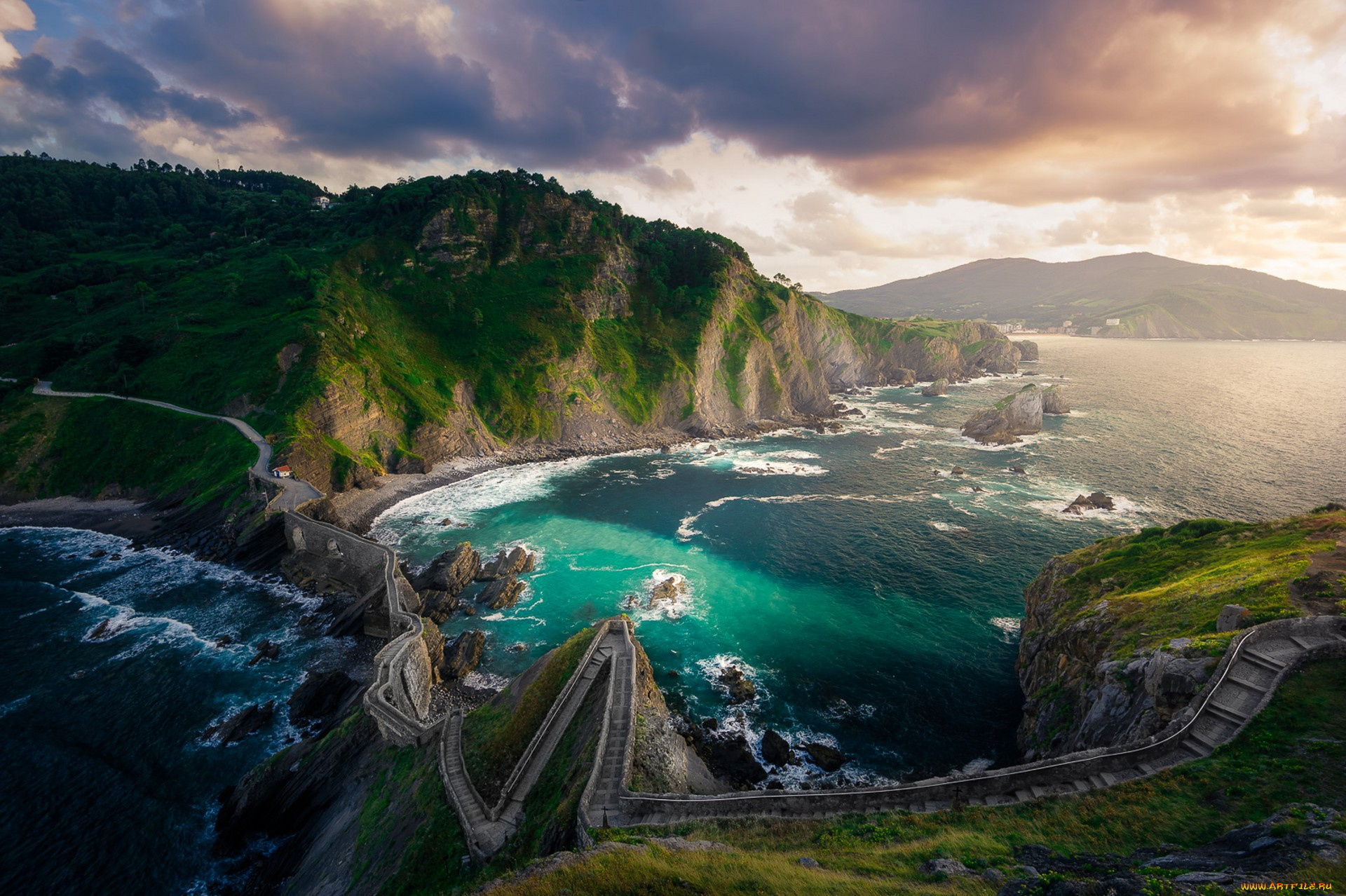 природа, побережье, простор