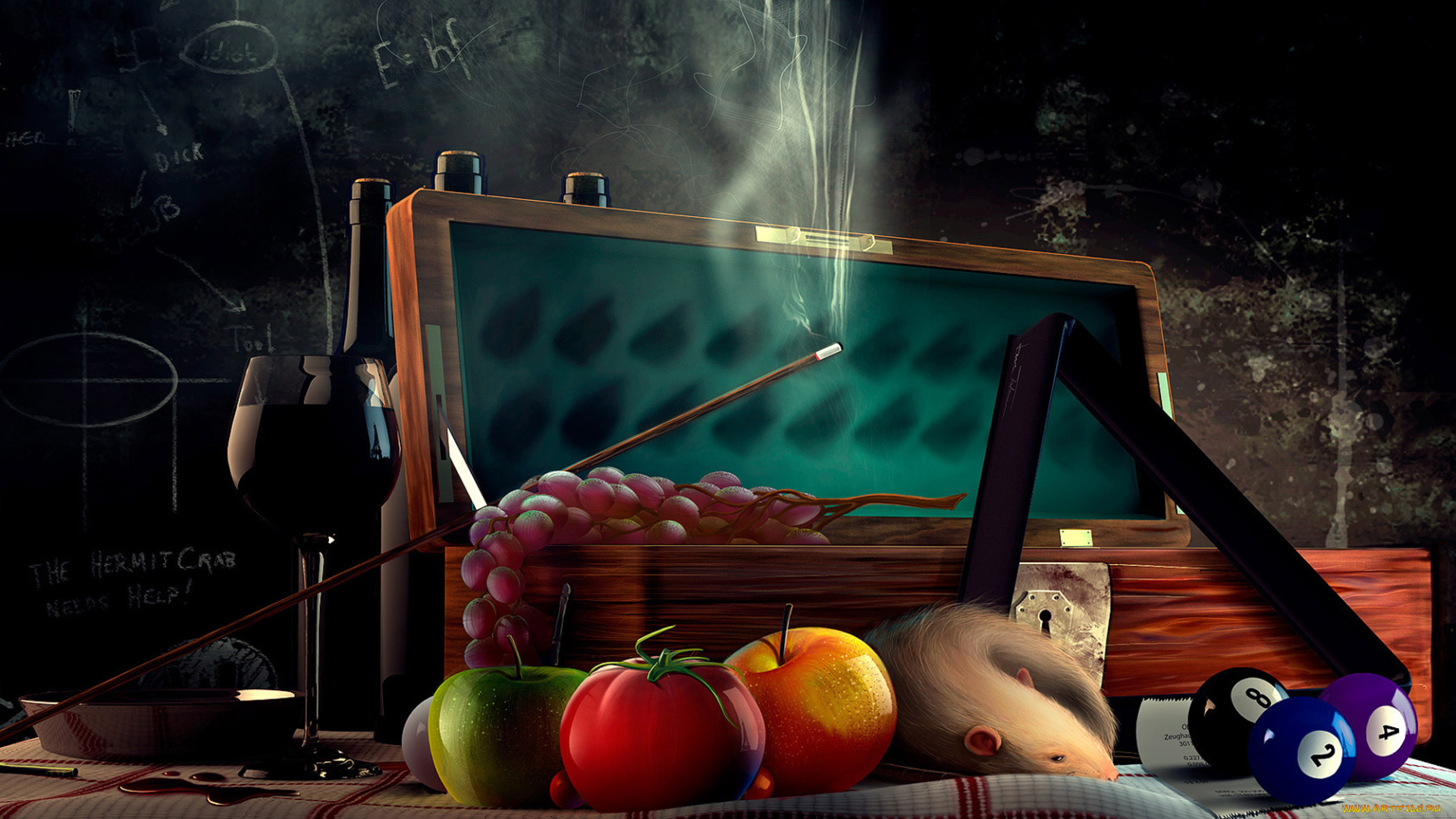 3д, графика, другое, , other, натюрморт