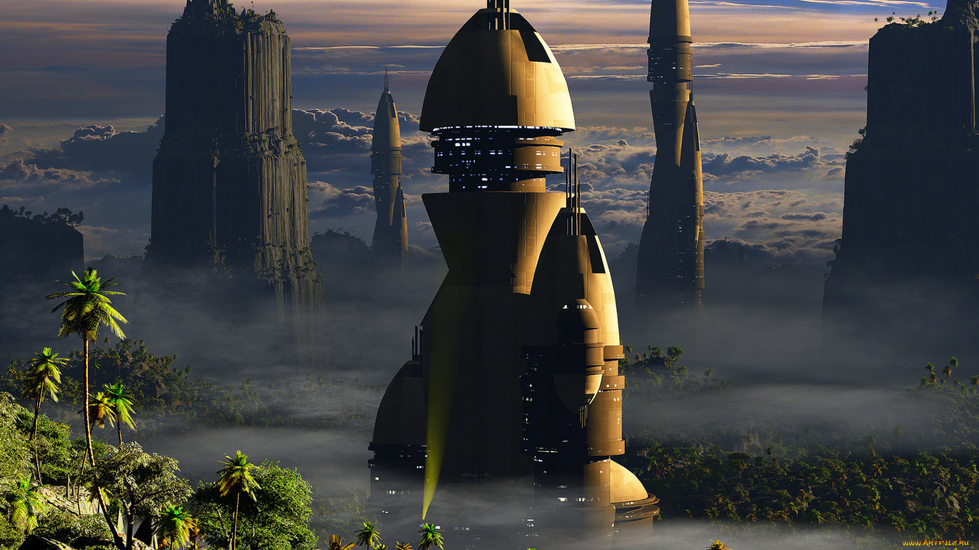 3д, графика, фантазия, , fantasy, колония, город